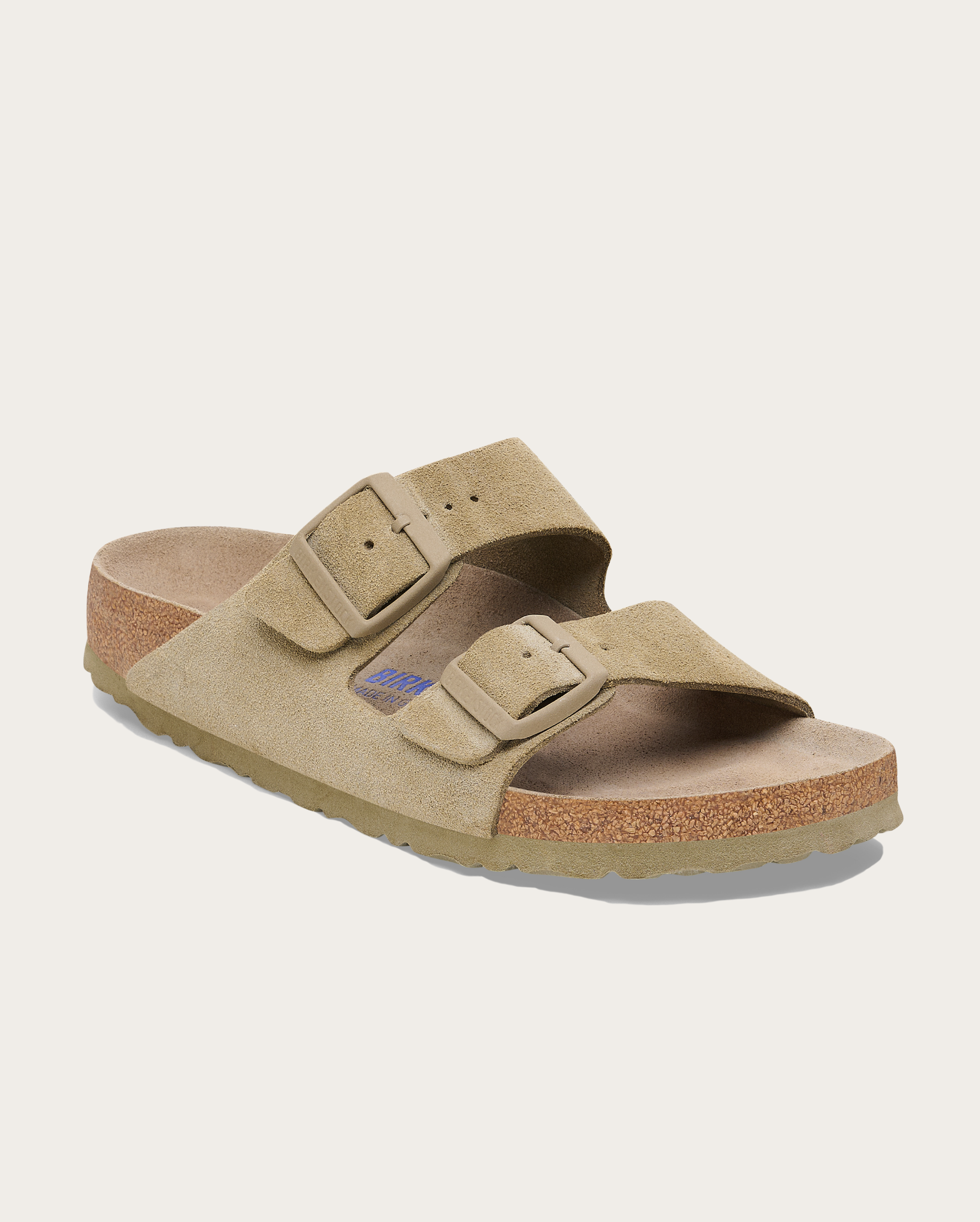 Birkenstock - Faded Khaki Suede Leather