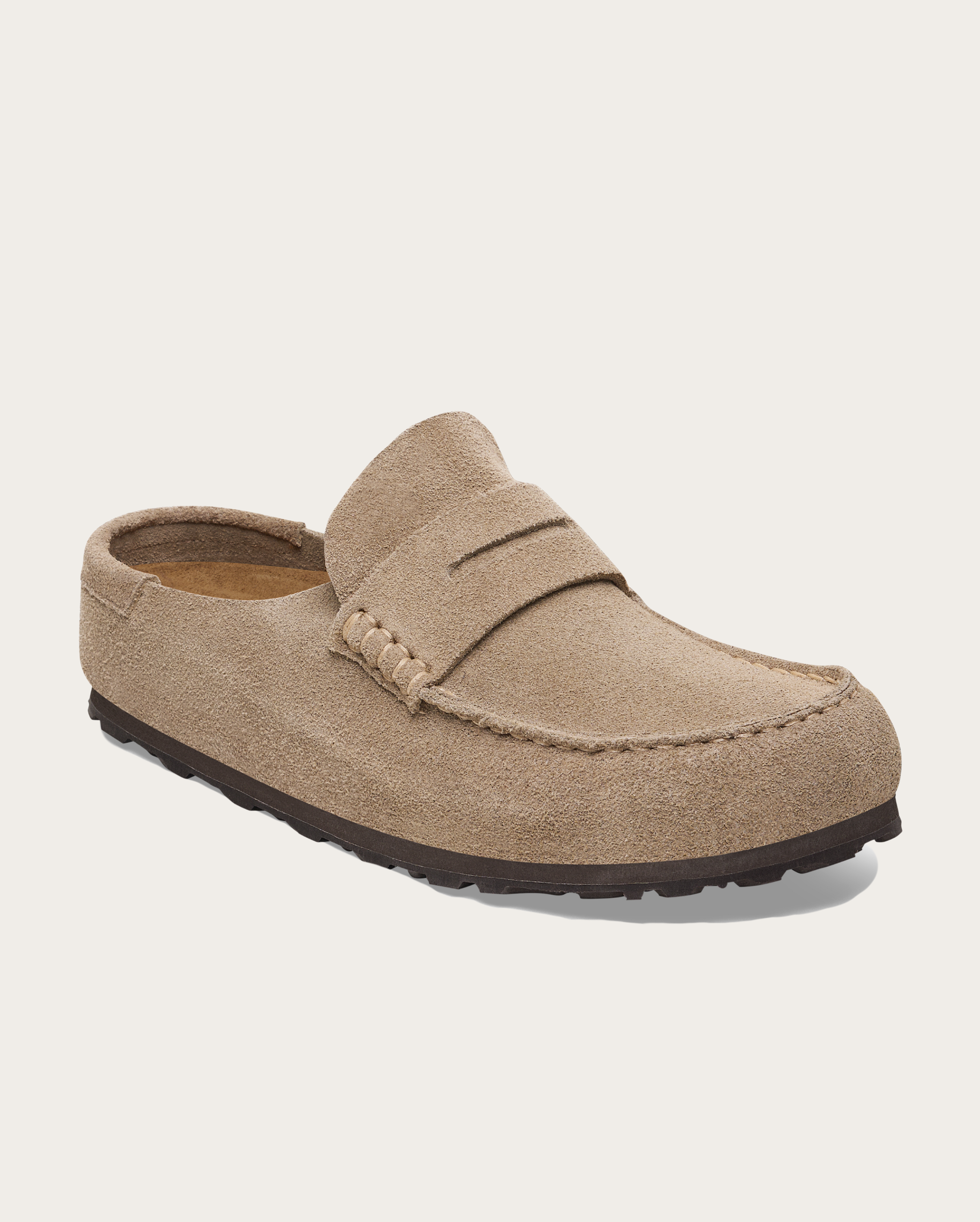 Birkenstock - Naples Wrapped Taupe Suede Leather