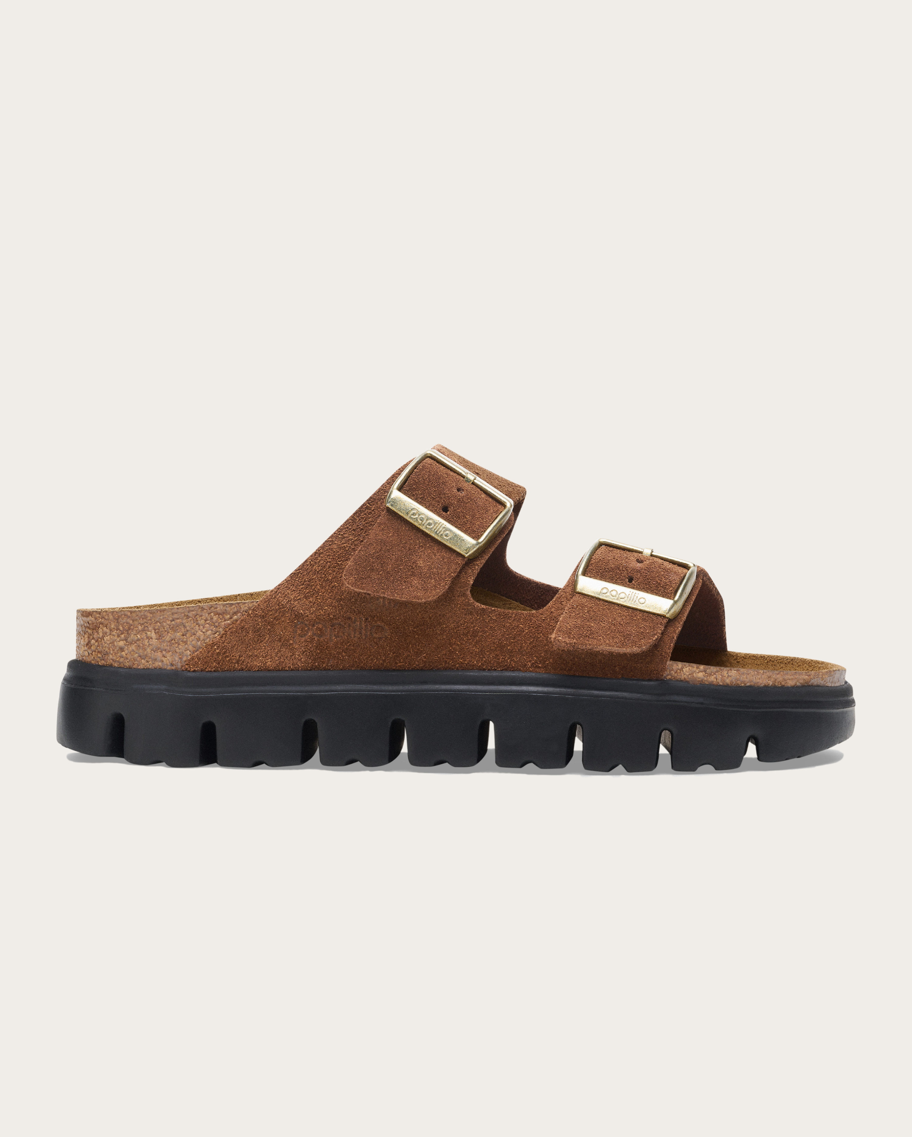 Birkenstock Arizona Chunky - Dark Tea /Black Suede Leather