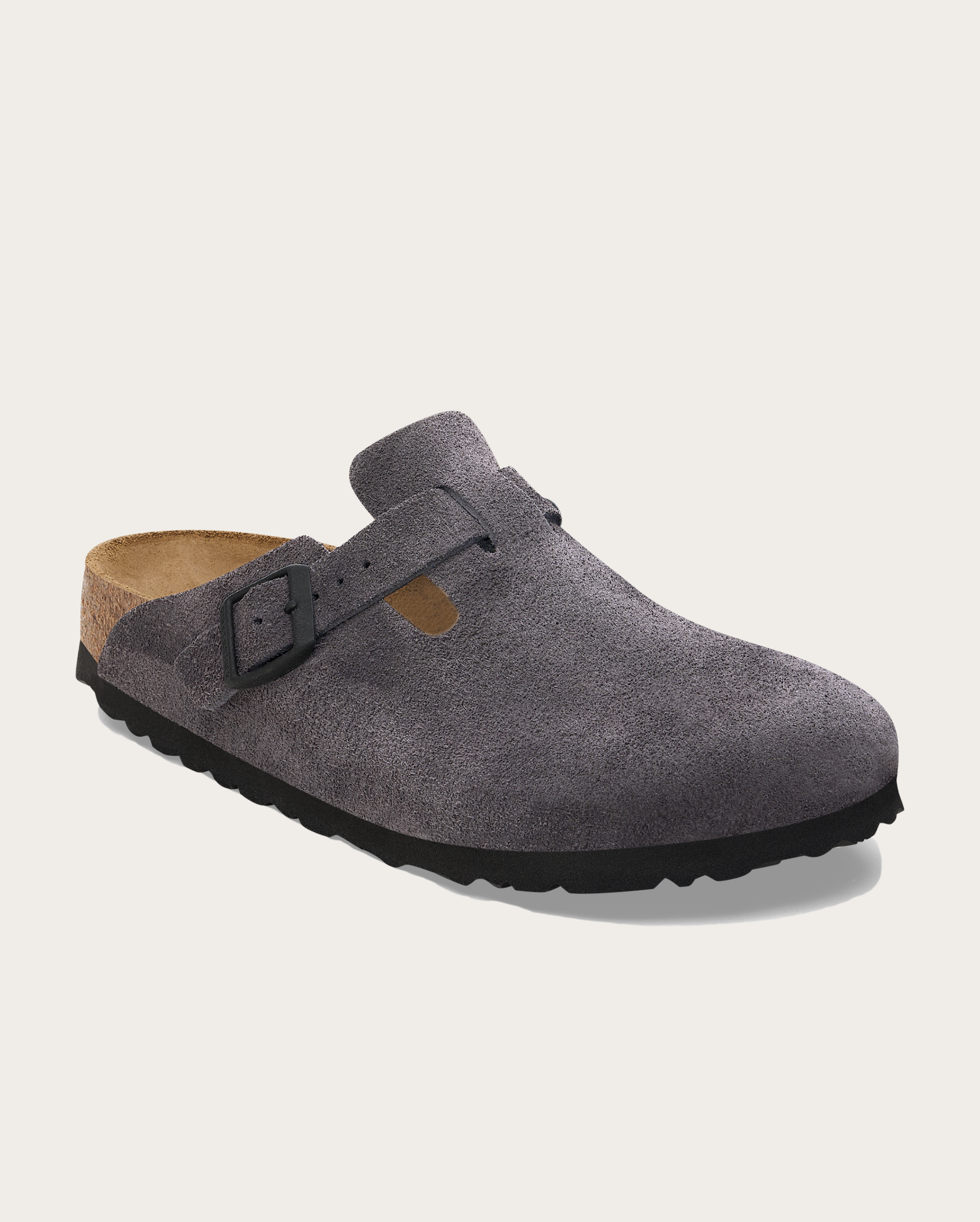 Birkenstock Boston - Velvet Grey Suede Leather