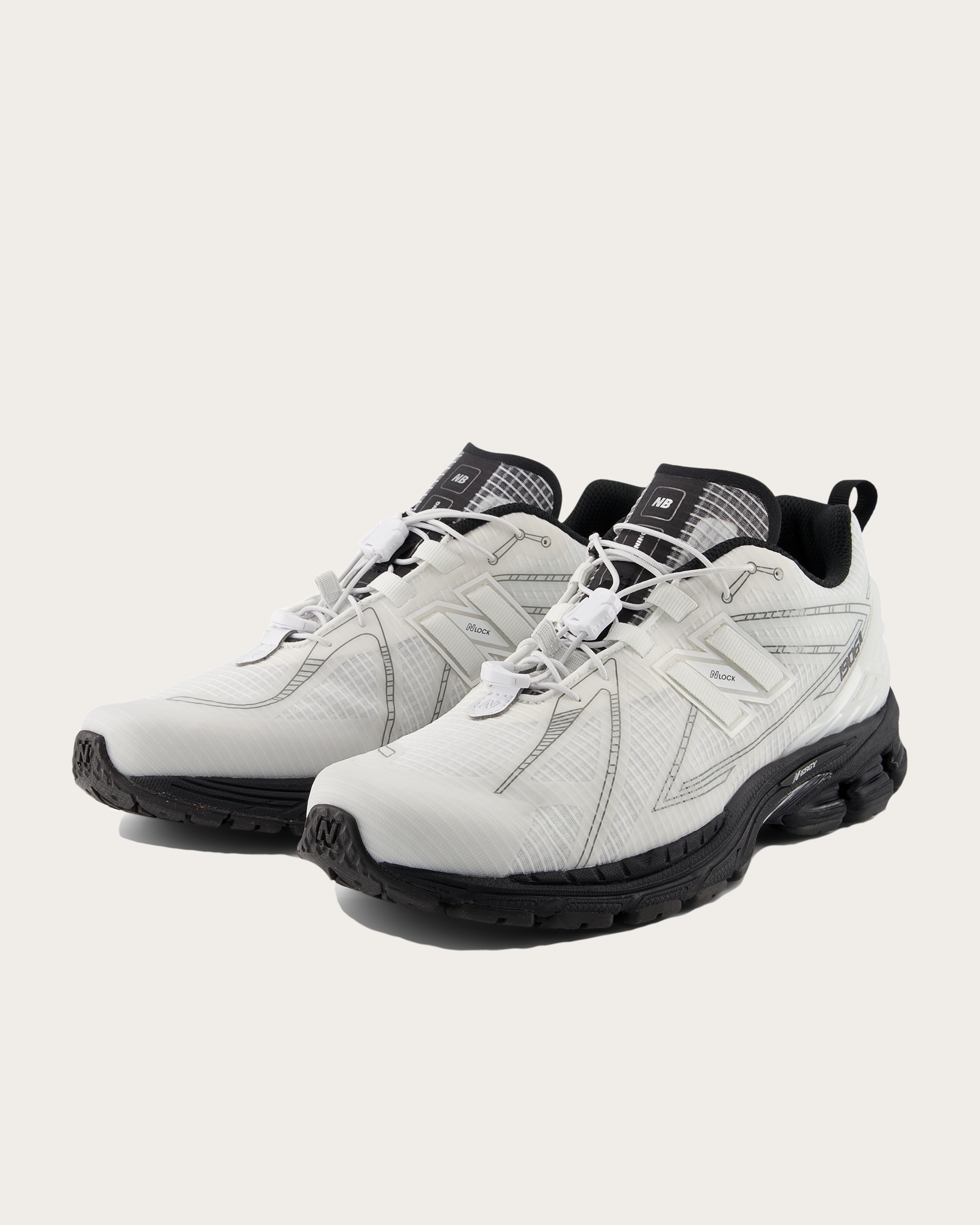 New Balance 1906R - White with Black and Castlerock