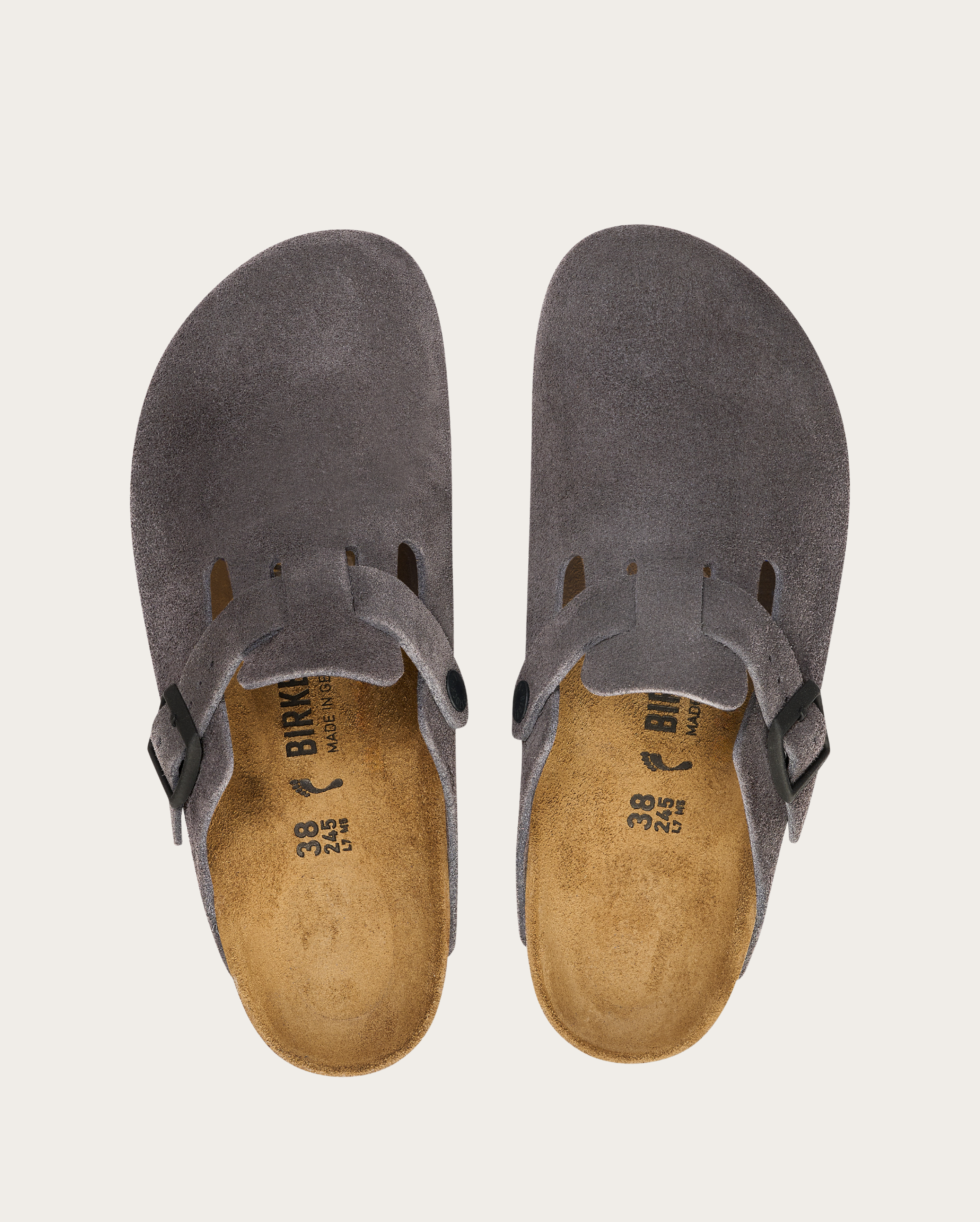 Birkenstock Boston Suede Leather - Velvet Grey