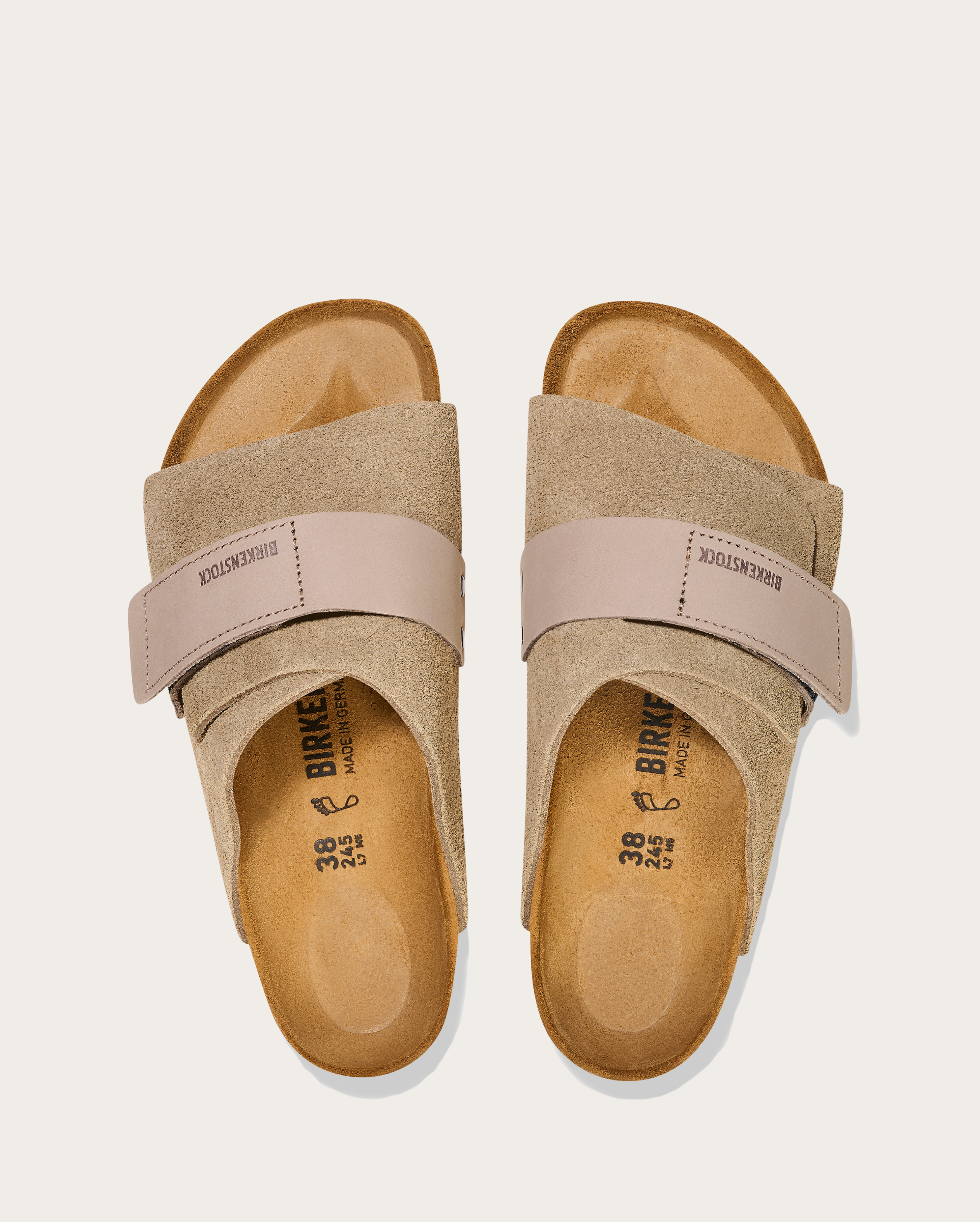 Birkenstock - Kyoto Taupe Suede/Nubuck Leather