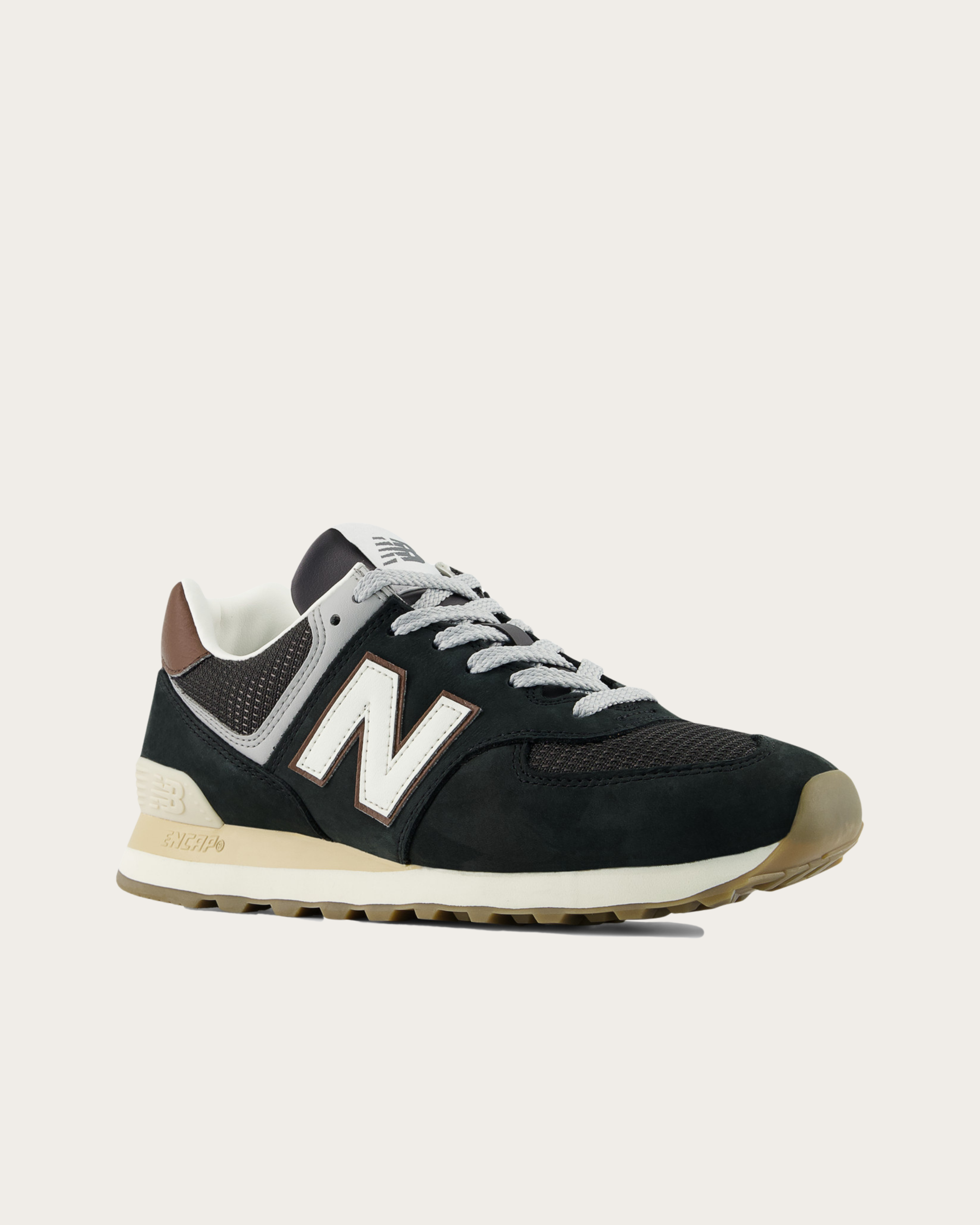 New Balance 574 - Brown with Dark Silver Metallic