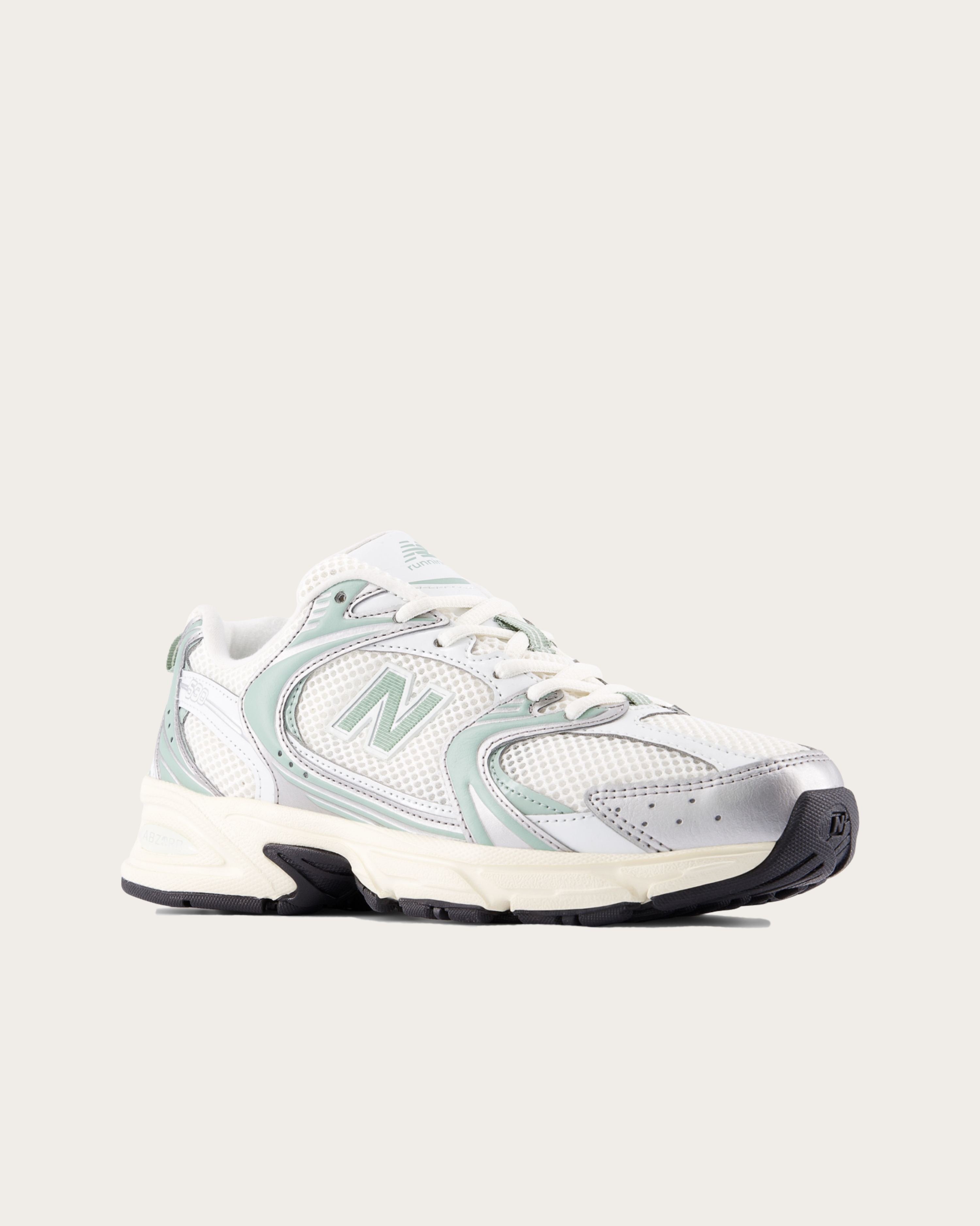 New Balance 530 - Silver Metallic and Mosaic Green