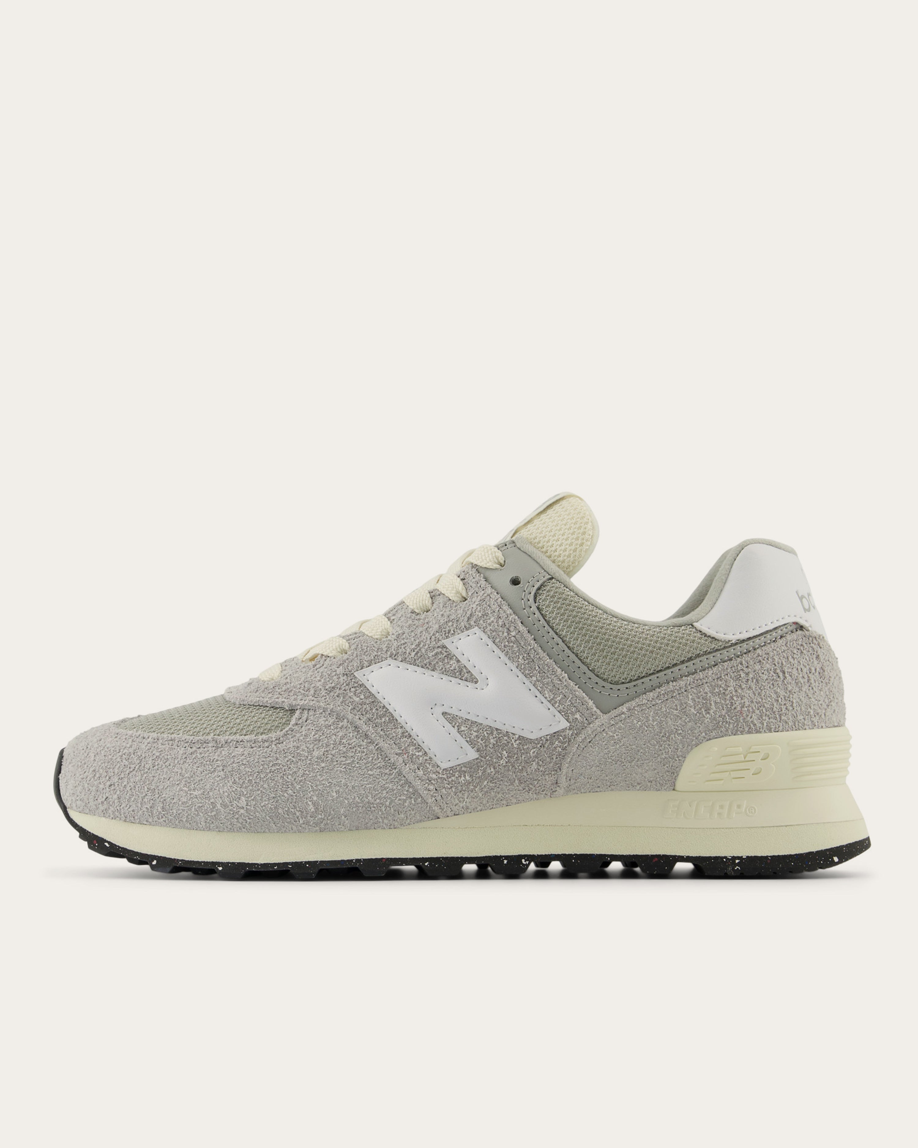 New Balance 574 - Concrete with White and Angora