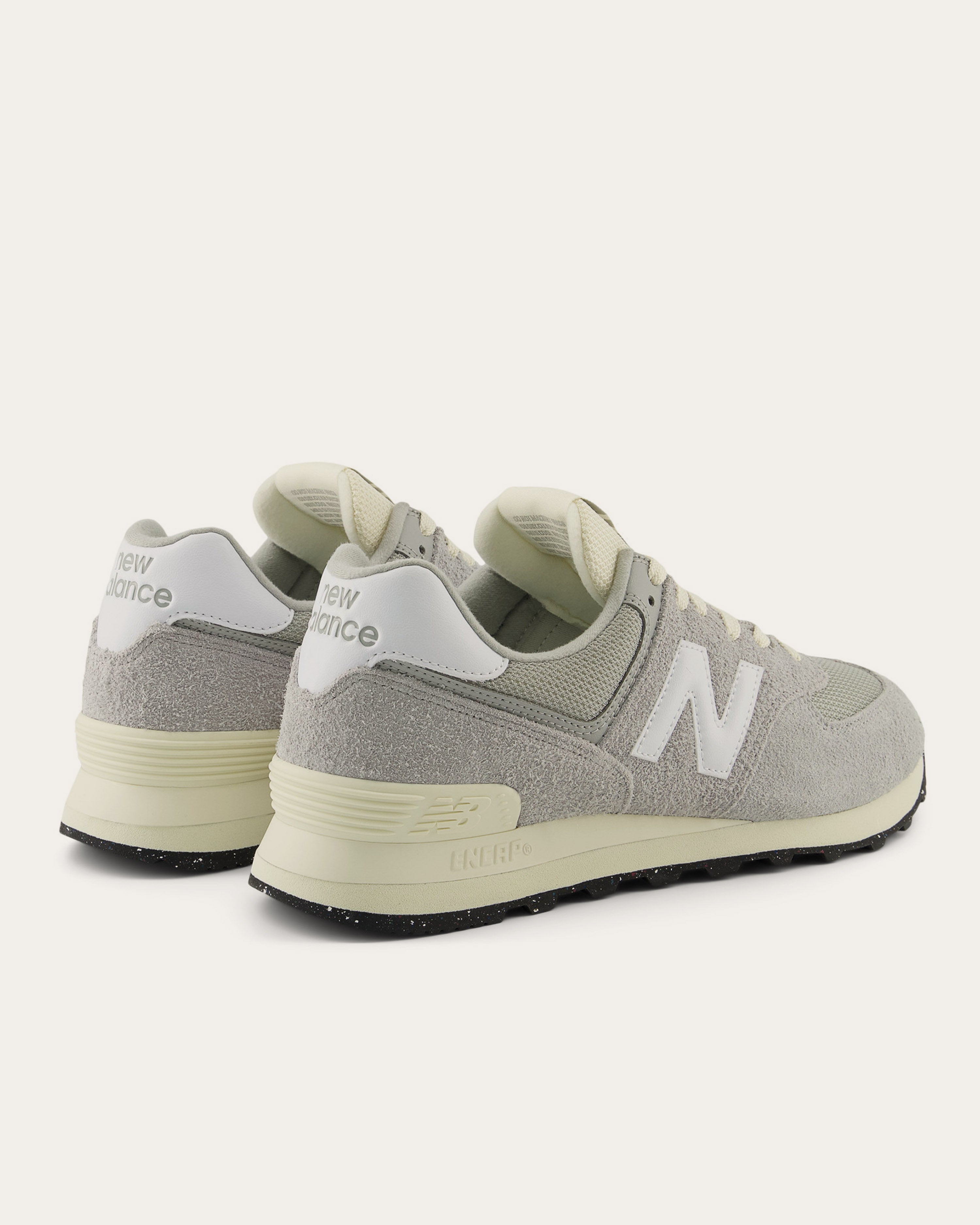 New Balance 574 - Concrete with White and Angora