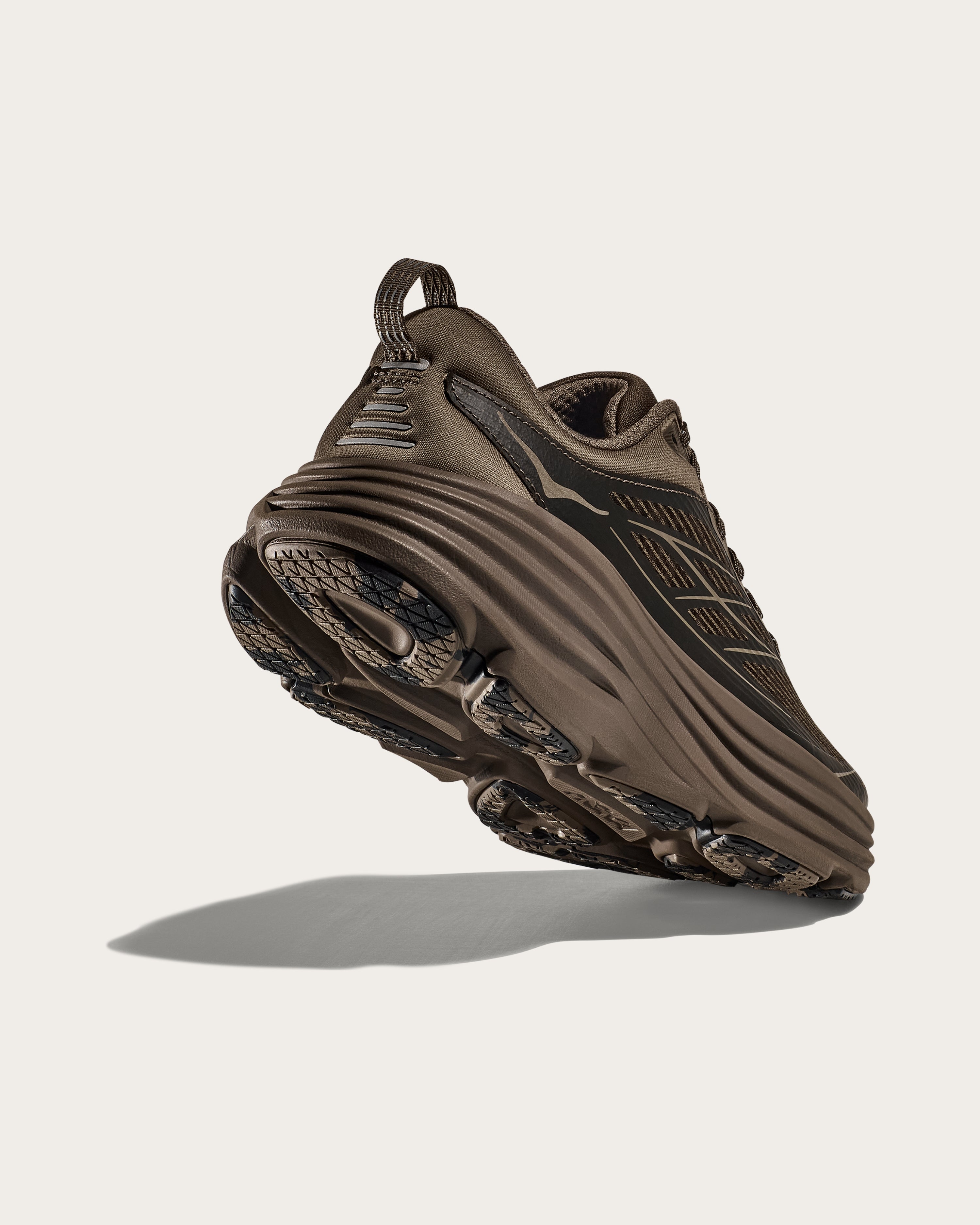 Hoka Stealth/Tech Bondi 8 Caged - Deep Umber