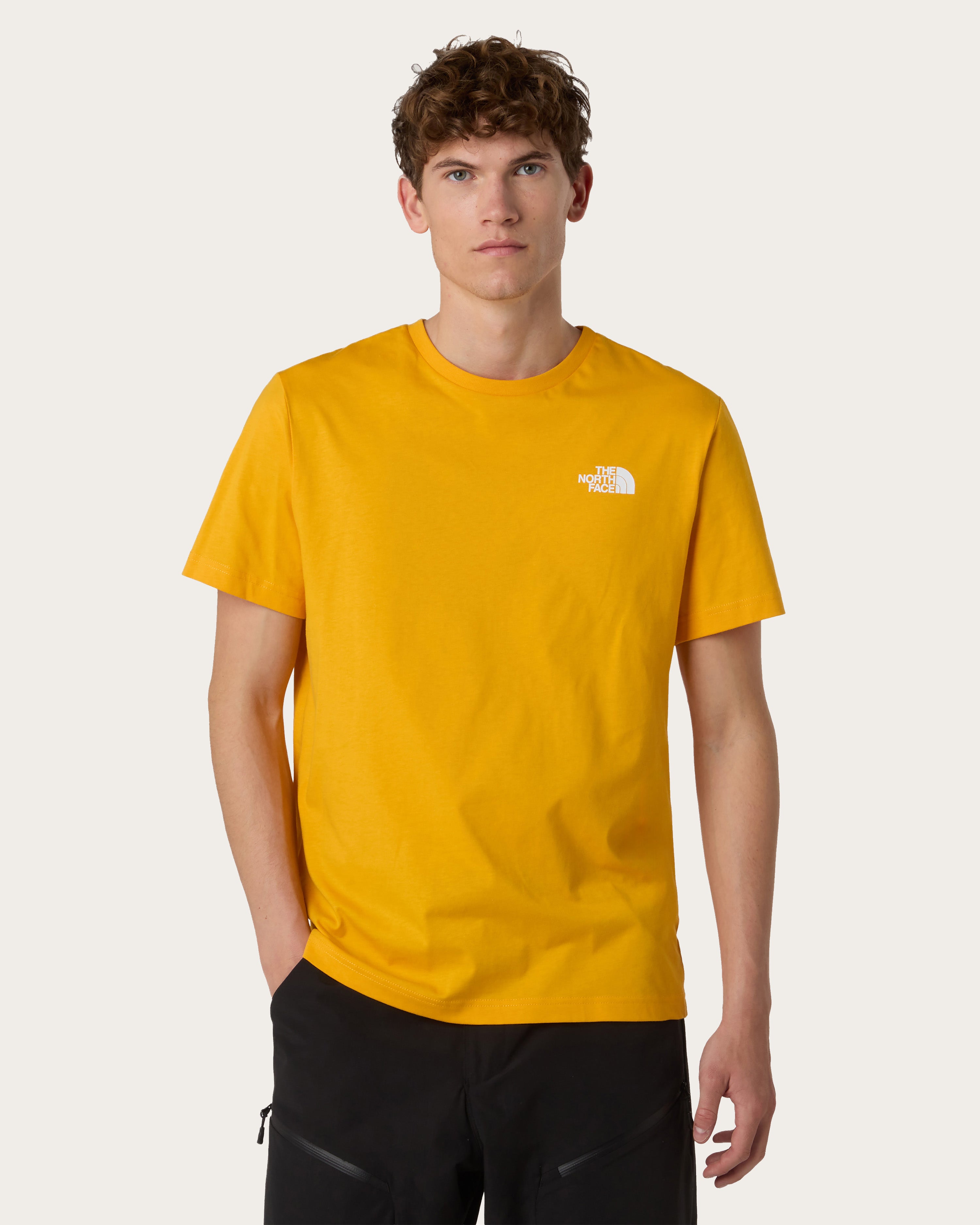 The North Face Men's SS Redbox Tee - Summit Gold / TNF Black
