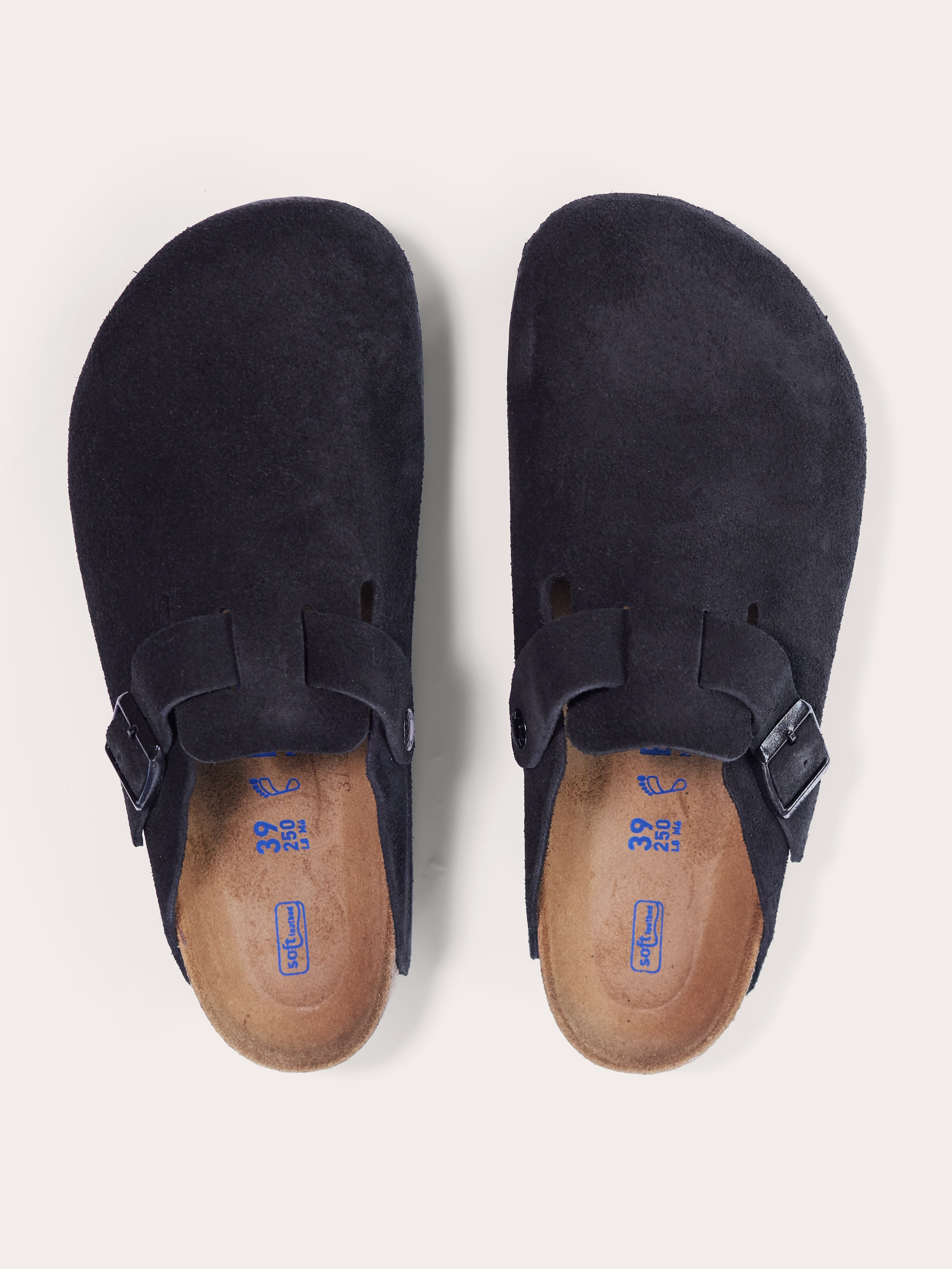 Birkenstock- Boston SBF Black Suede Leather