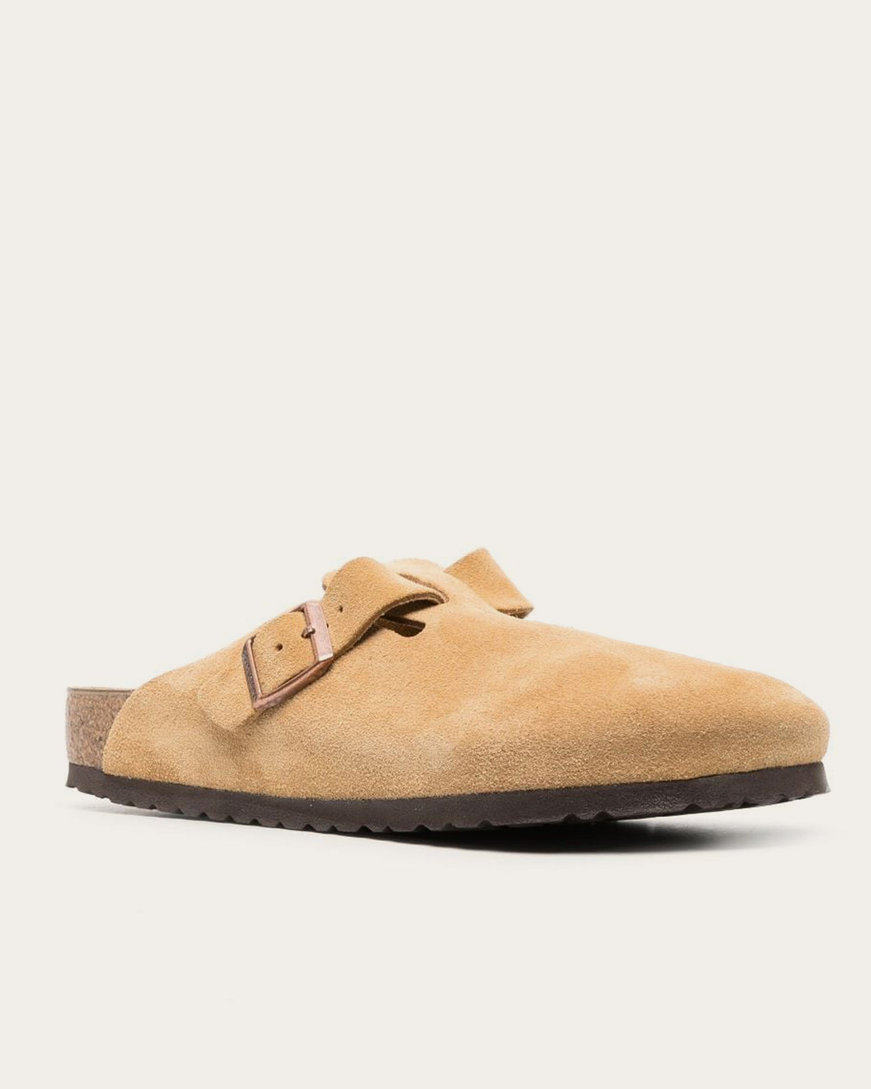 Birkenstock Boston - Latte Cream Suede Leather