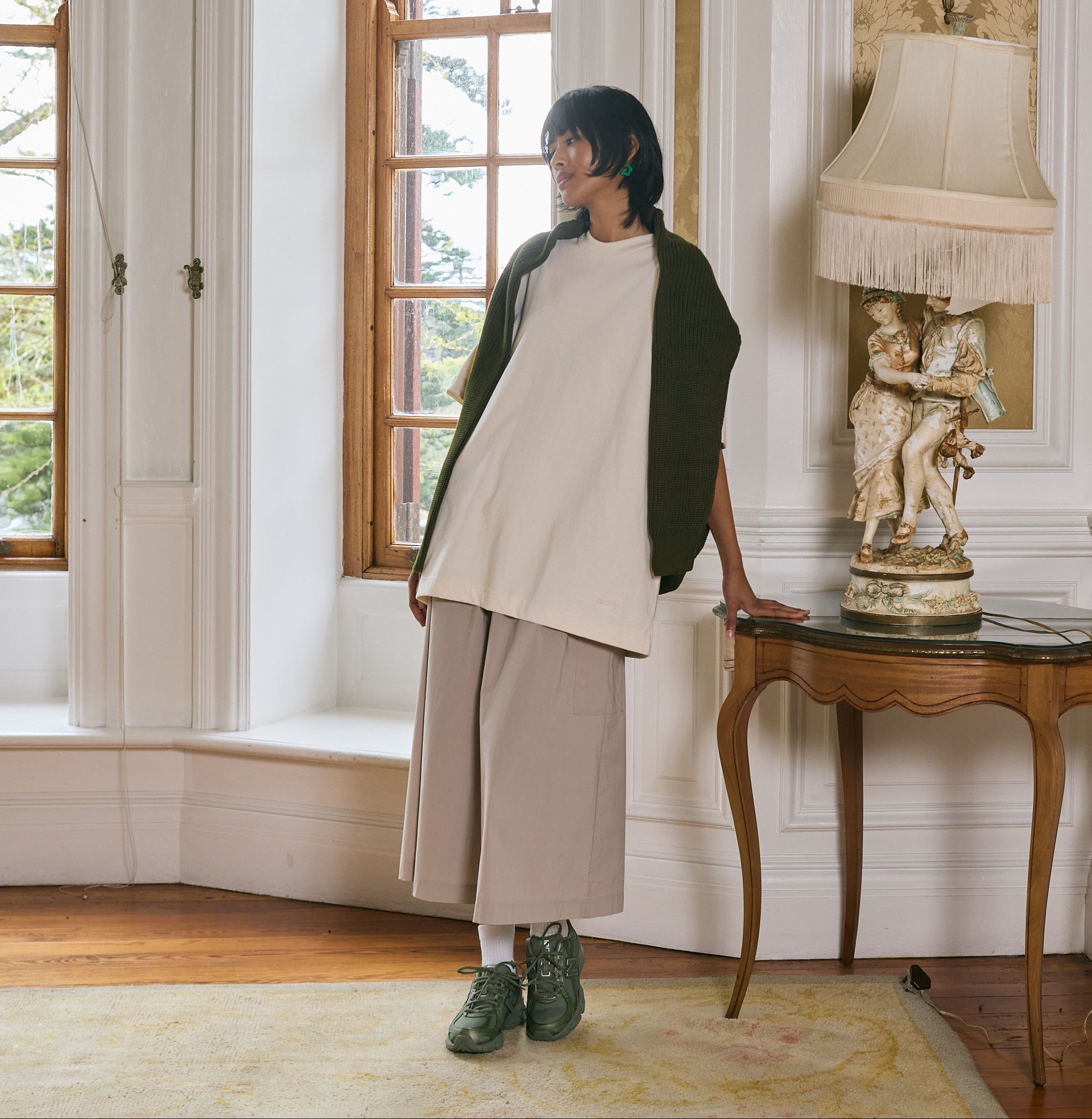 New Balance 740 - Dark Olivine with Silver Metallic