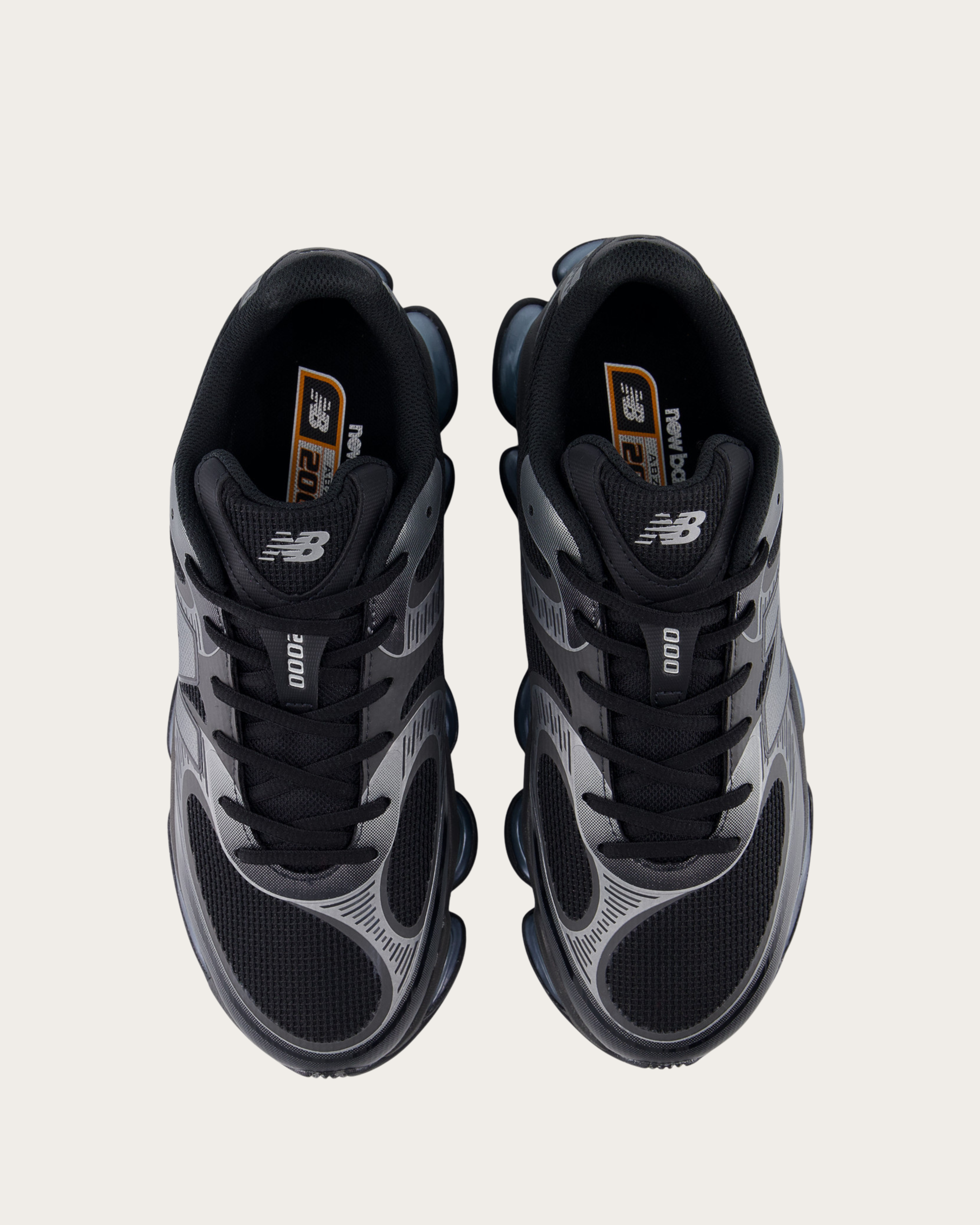 New Balance 2000 - Black with Dark Silver Metallic and Light Chrome Blue