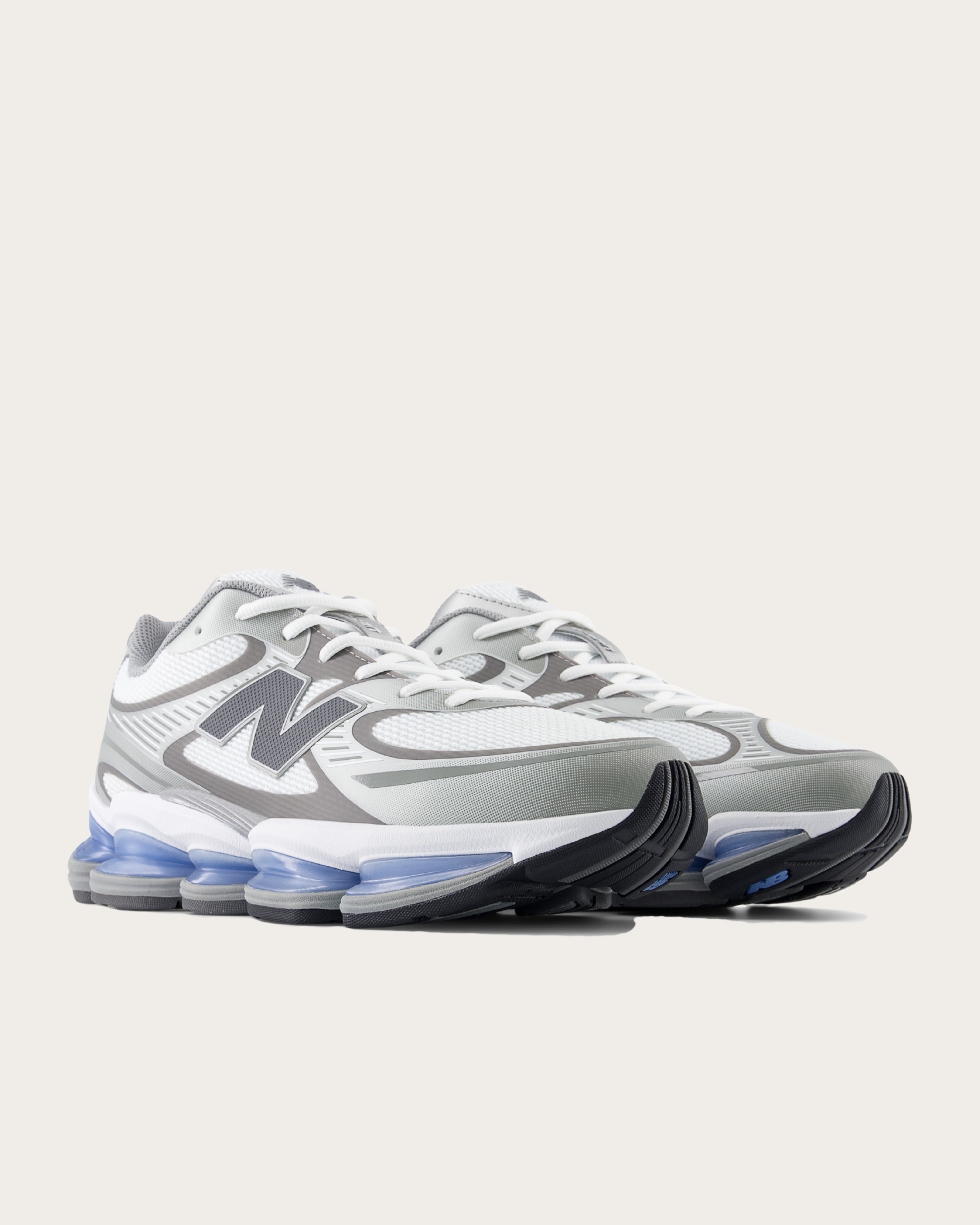 New Balance 2000 - White with Silver Metallic and Castlerock