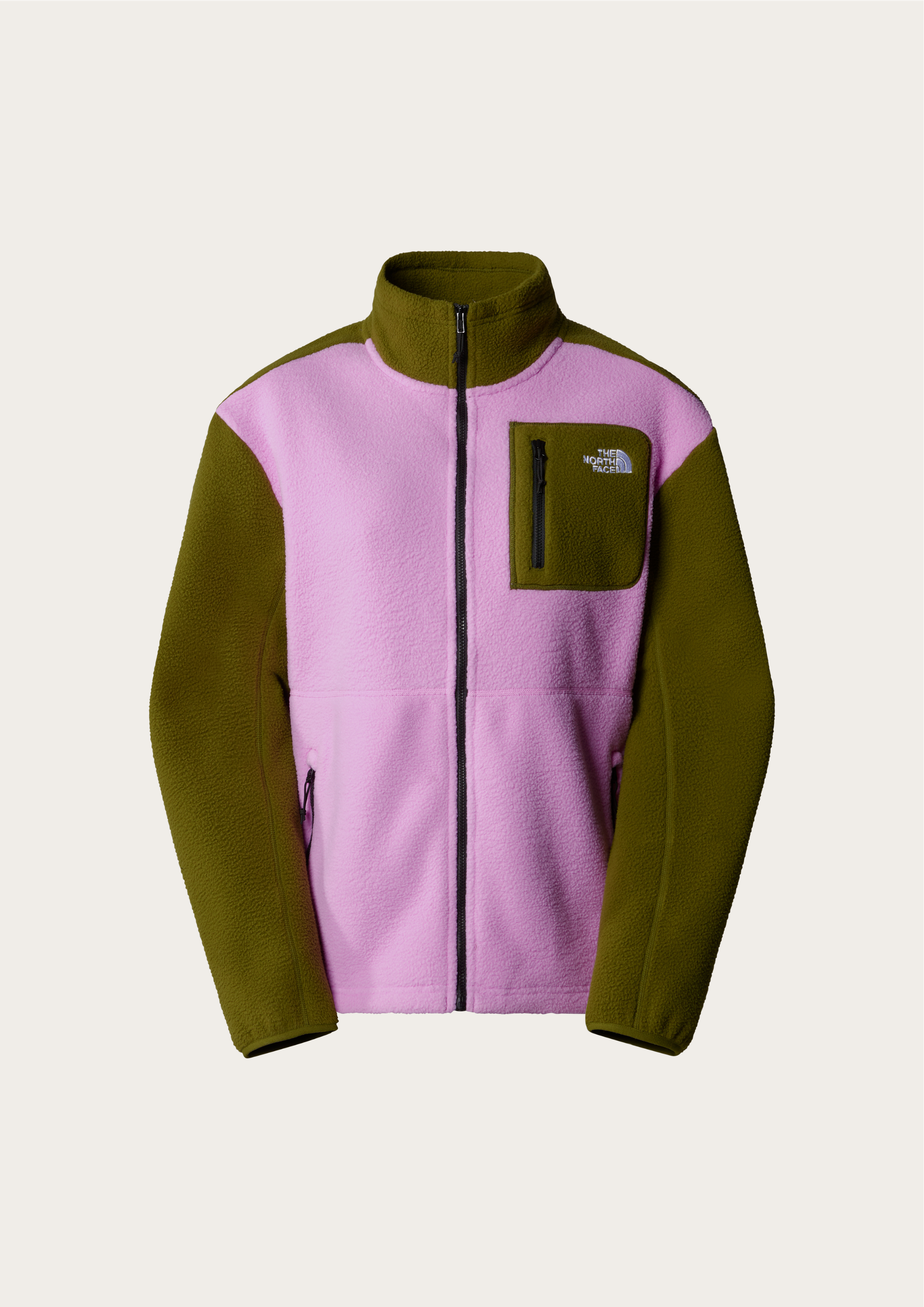 The North Face Women's Yumiori Full Zip Fleece - Dragonfruit/ Forest Olive/ Black