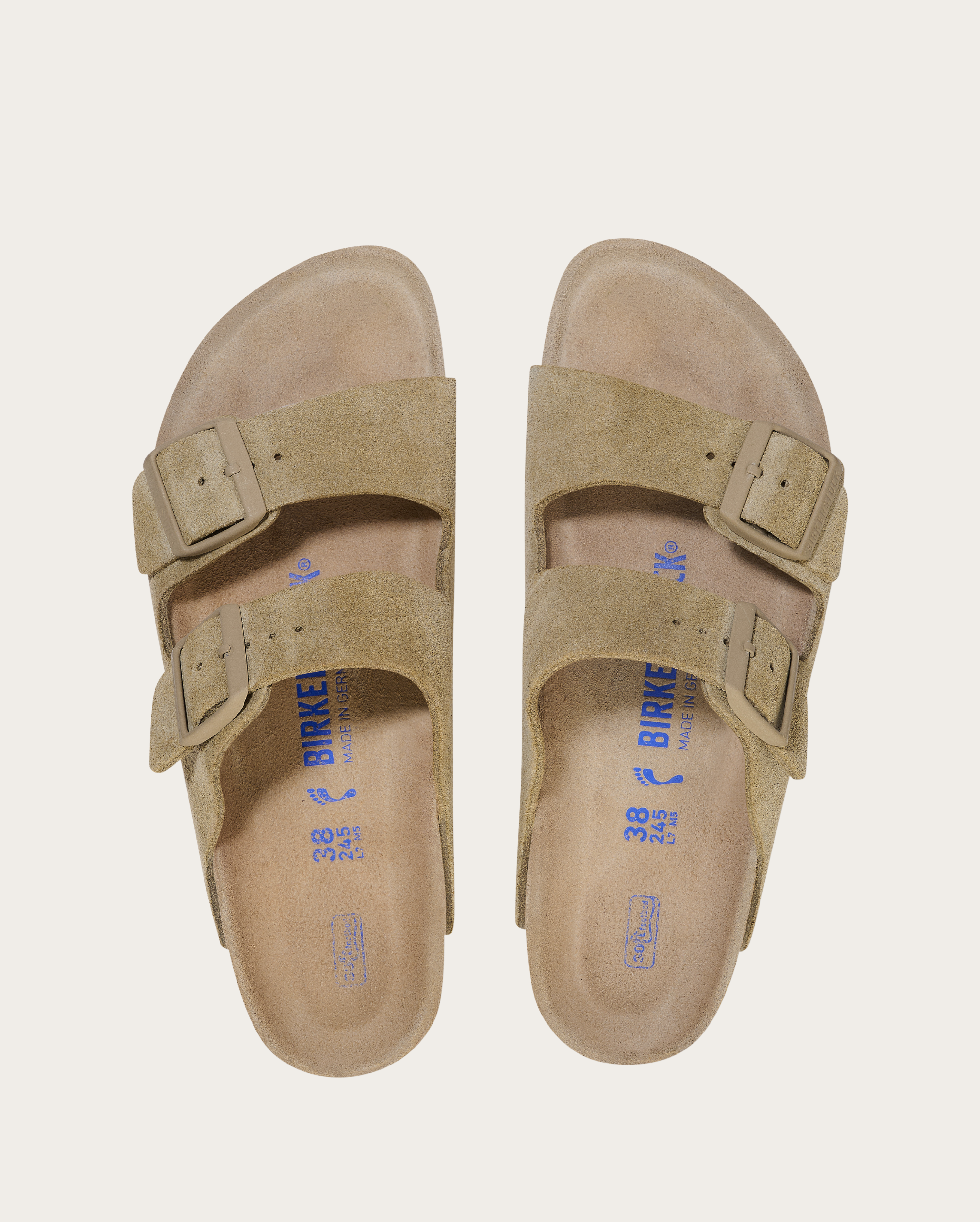 Birkenstock Arizona Suede Leather - Faded Khaki