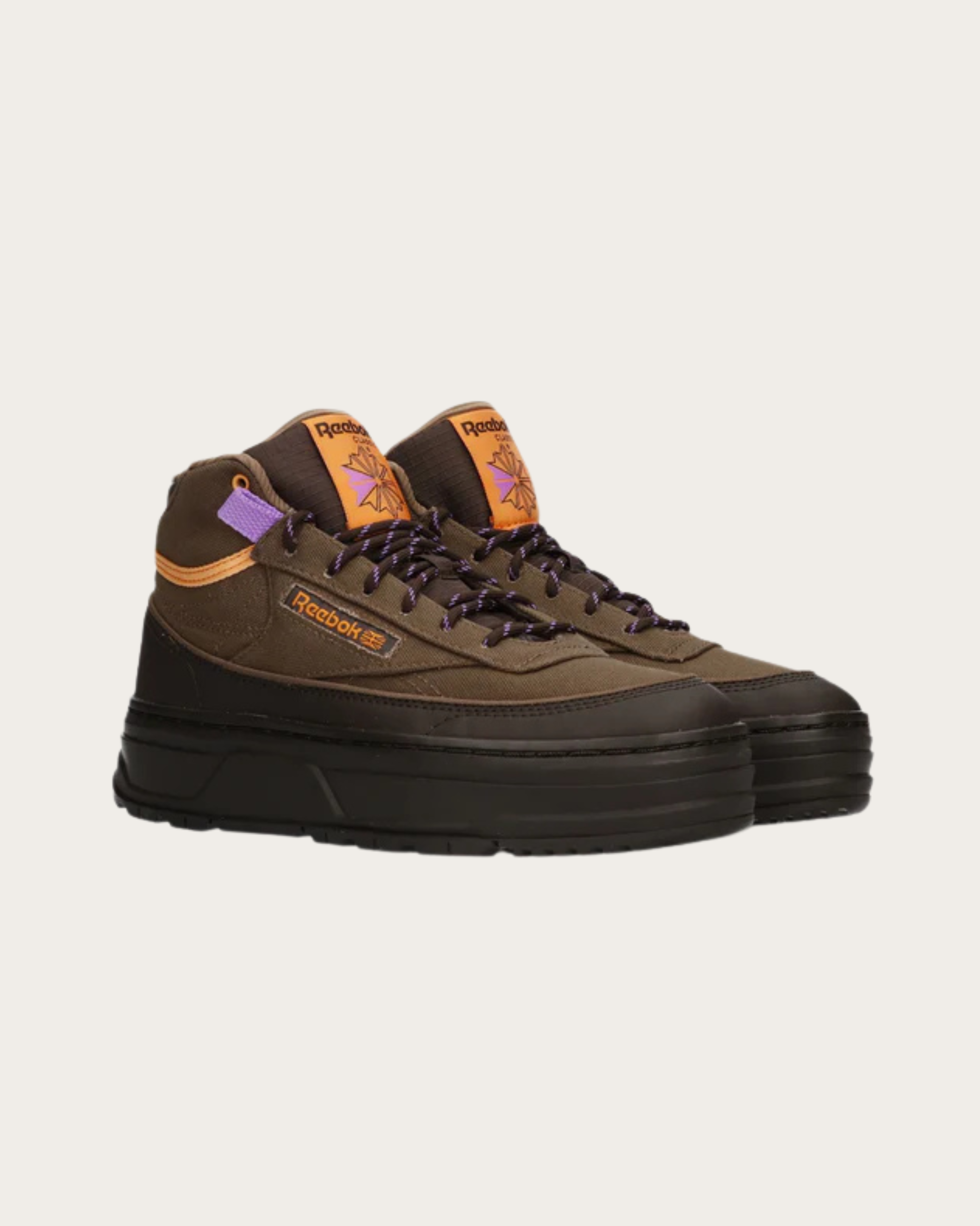Reebok Club C Geo Mid - Dark matter, utility brown & washed peach