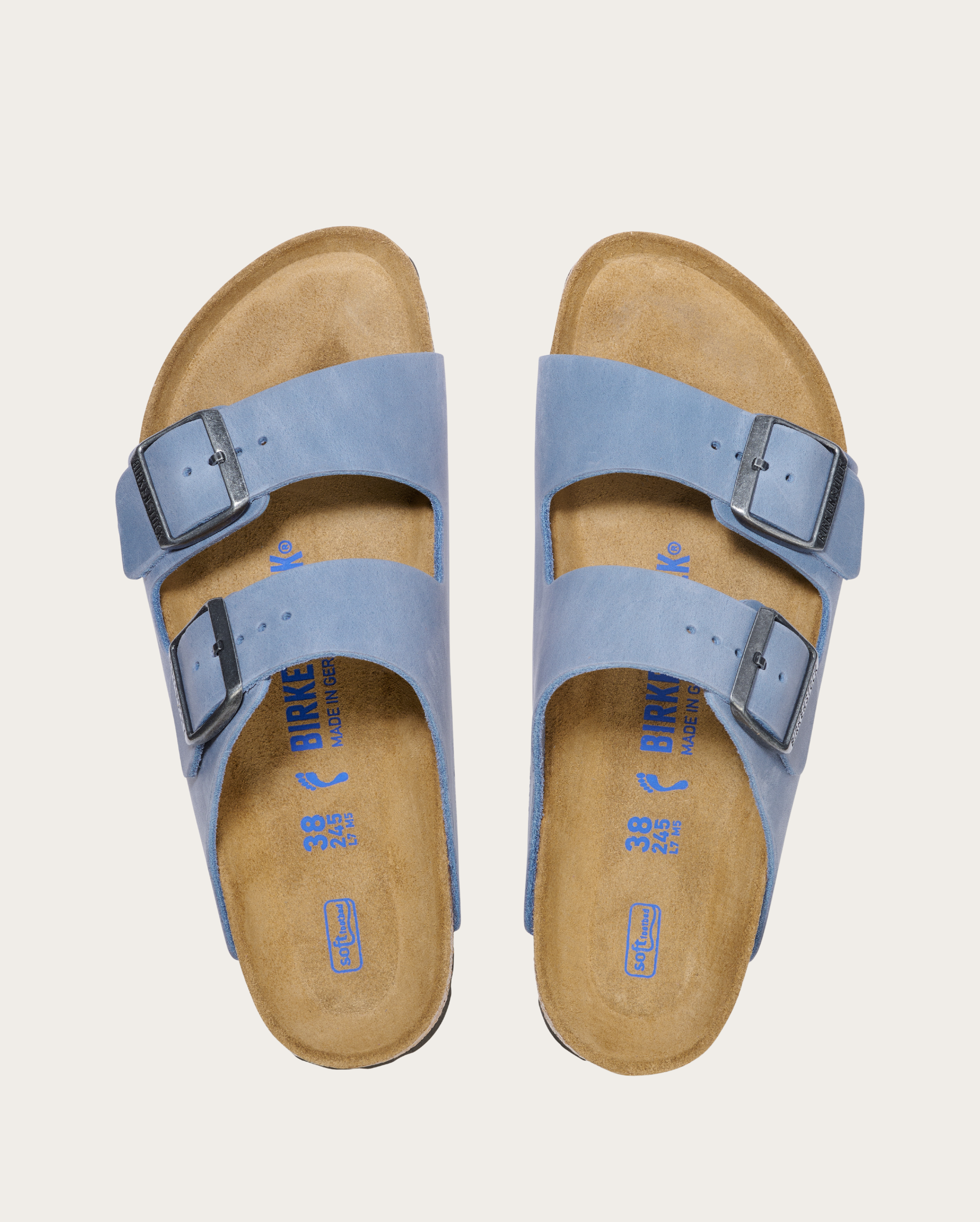Birkenstock Arizona SFB Oiled Leather - Elemental Blue