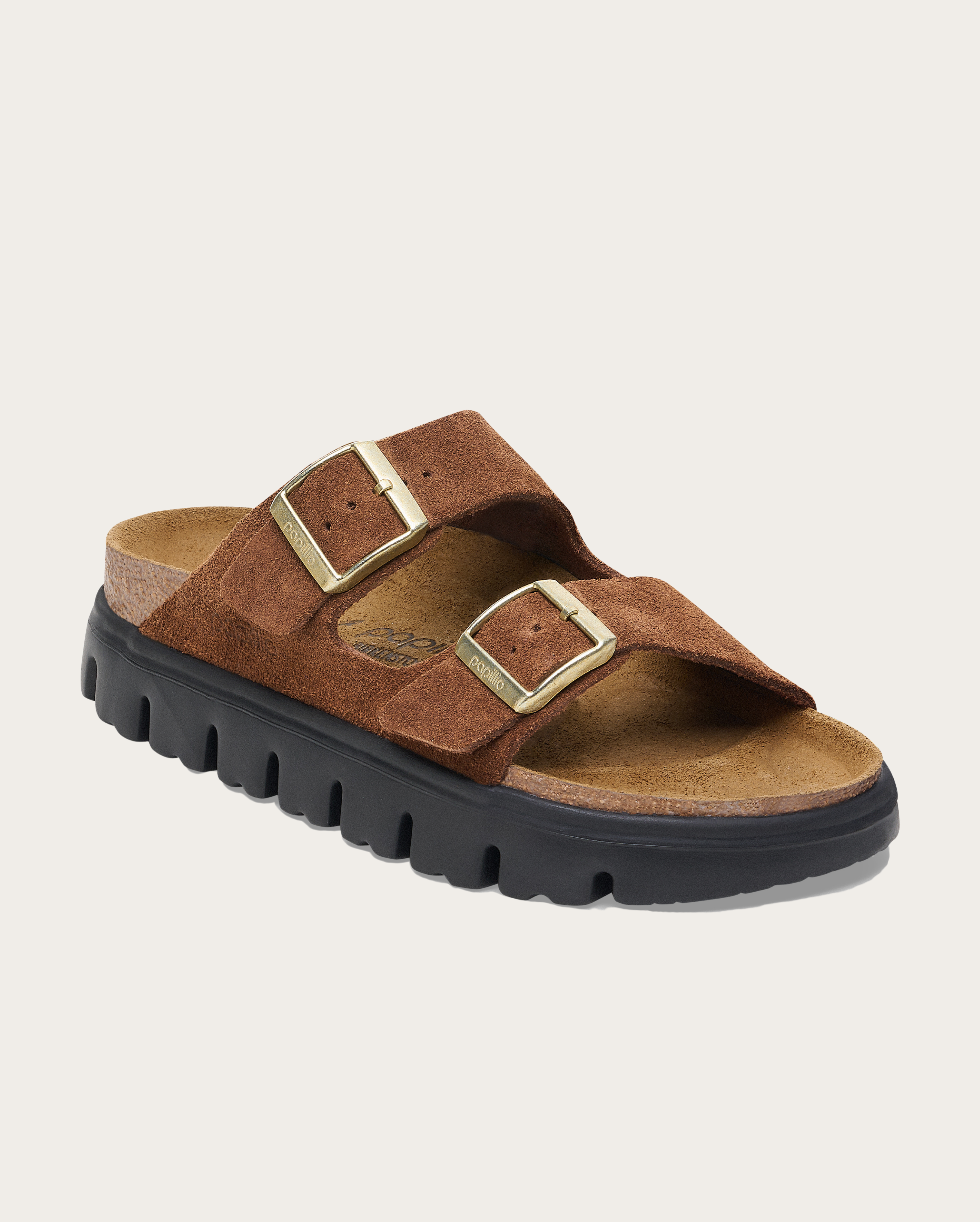 Birkenstock Arizona Chunky - Dark Tea /Black Suede Leather