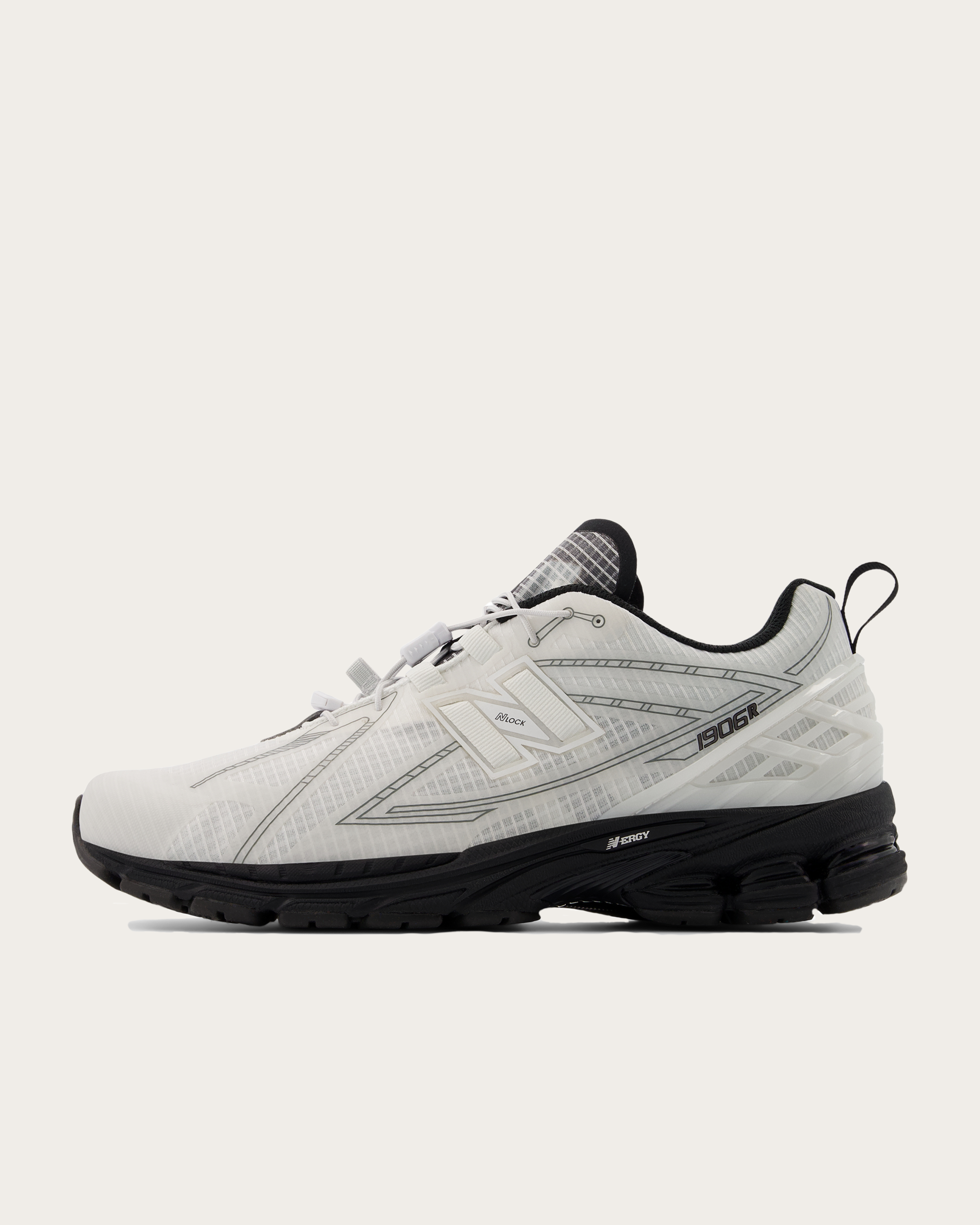 New Balance 1906R - White with Black and Castlerock