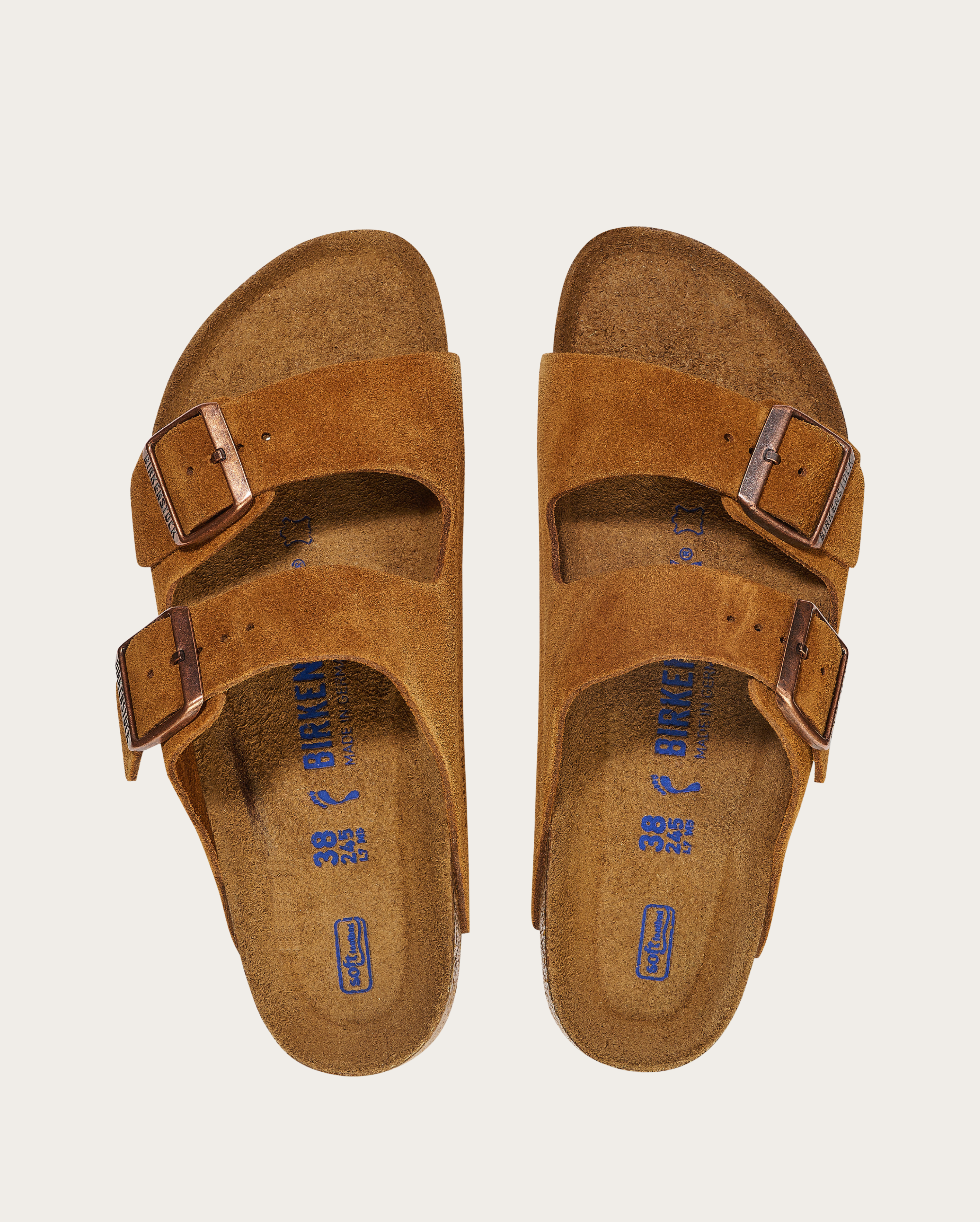 Birkenstock - Arizona Soft Footbed Suede Leather Mink Regular