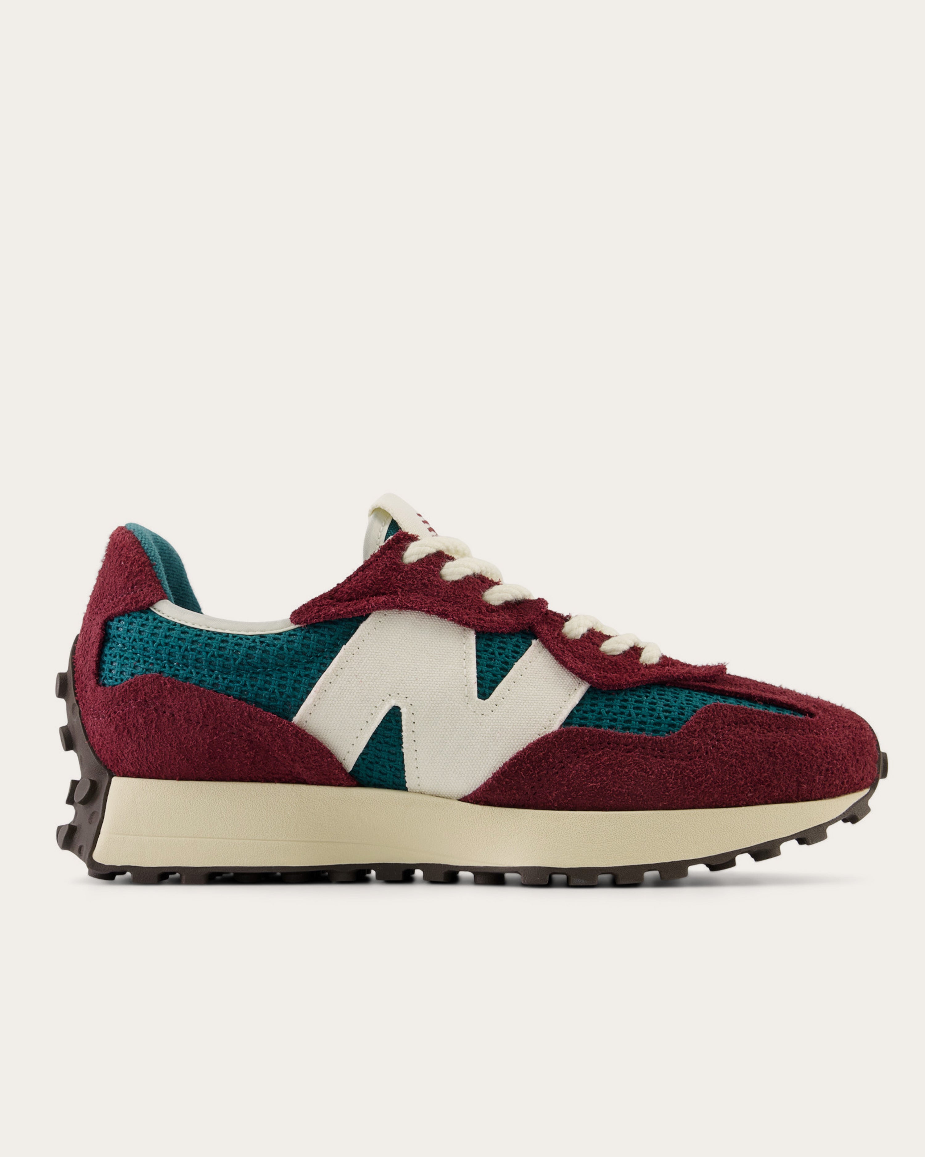 New Balance 327 Burgundy and Vintage Teal