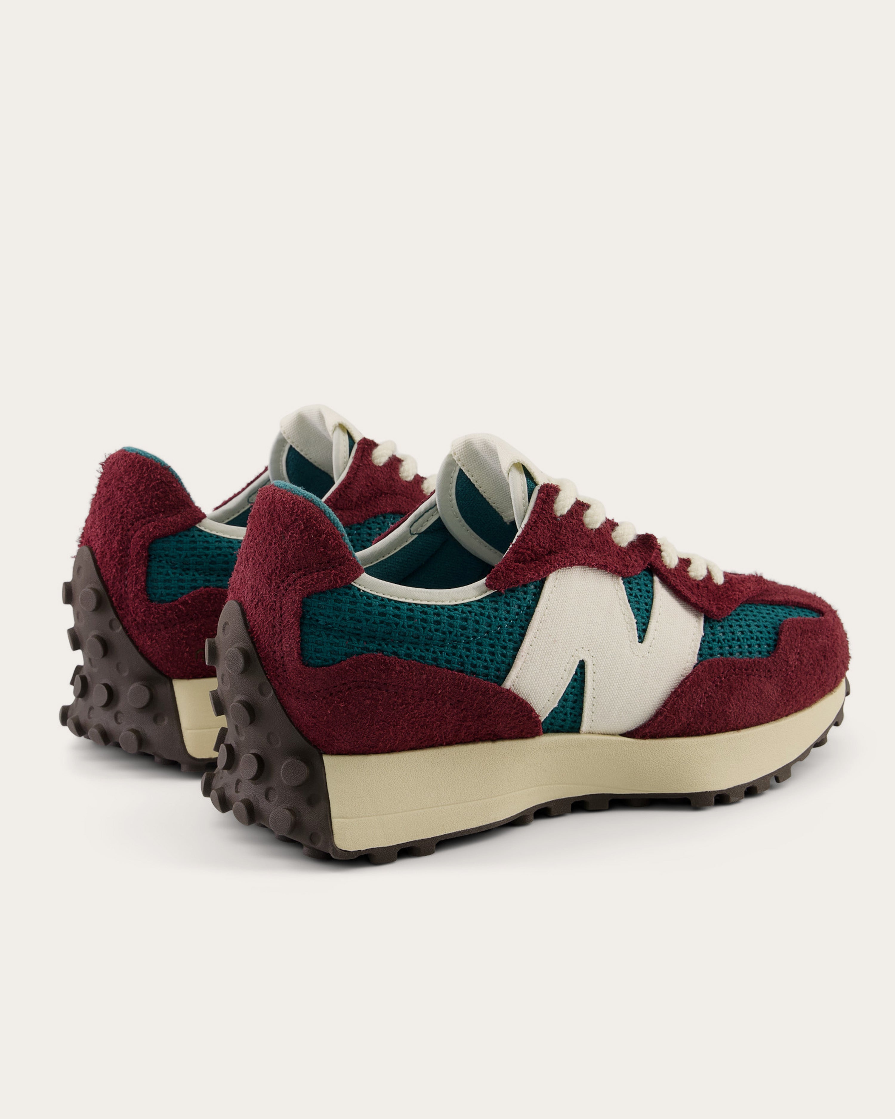 New Balance 327 Burgundy and Vintage Teal