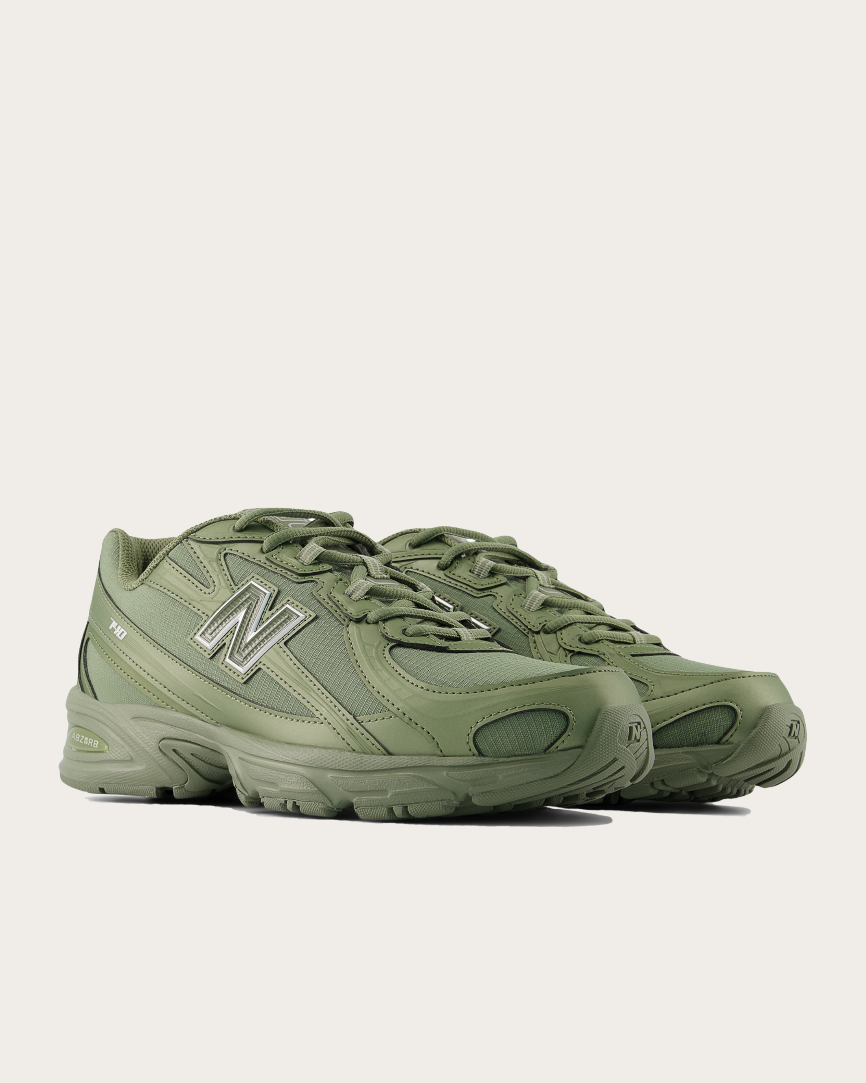 New Balance 740 - Dark Olivine with Silver Metallic