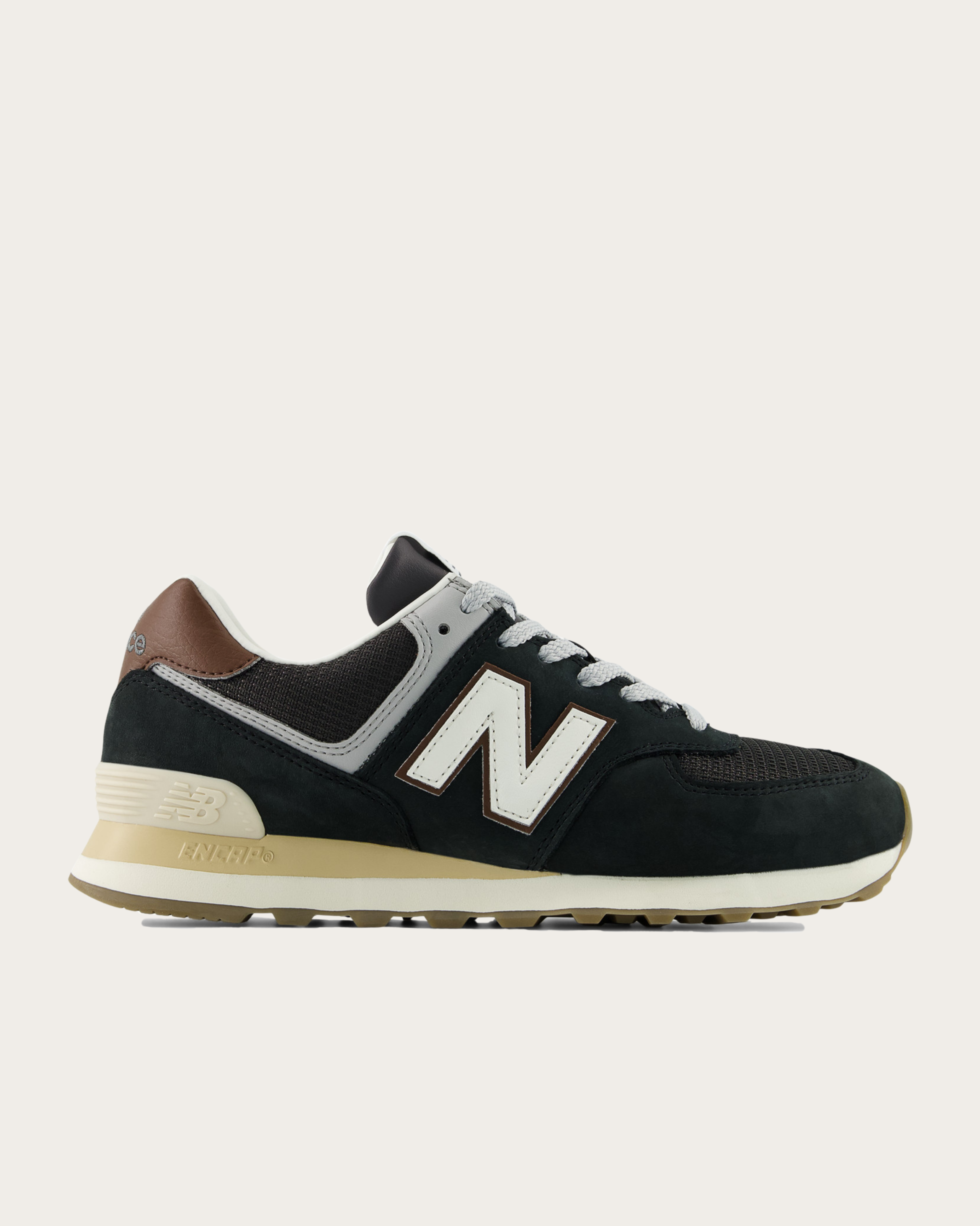 New Balance 574 - Brown with Dark Silver Metallic