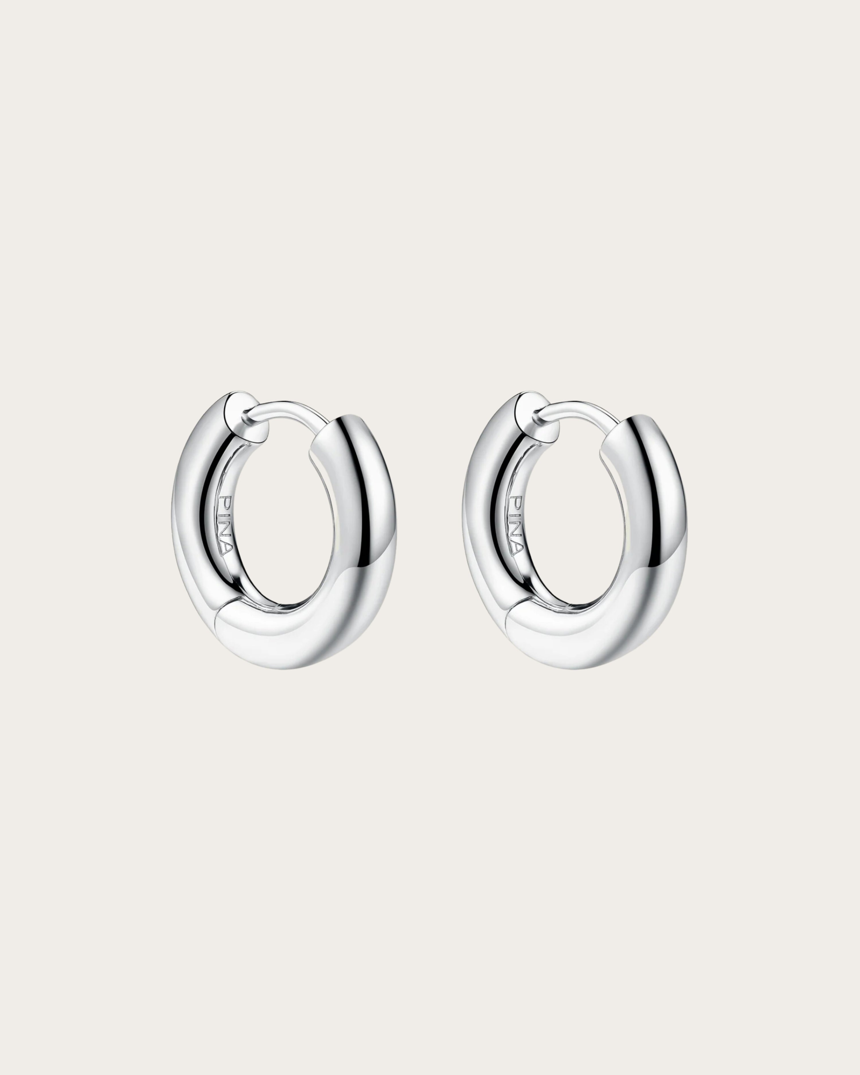 PINA - Big Silver Hoops