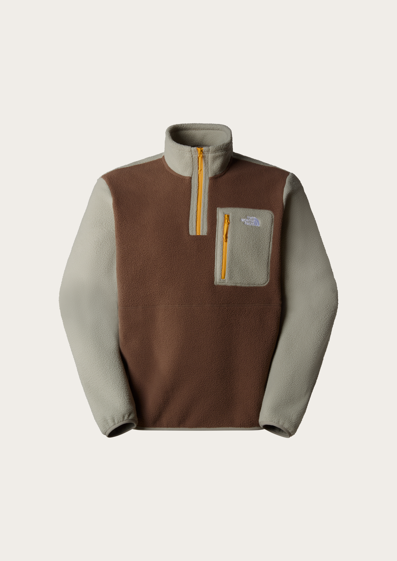 The North Face Men's Yumiori 1/4 Zip - Smokey Brown/ Clay Grey/ Summit Gold