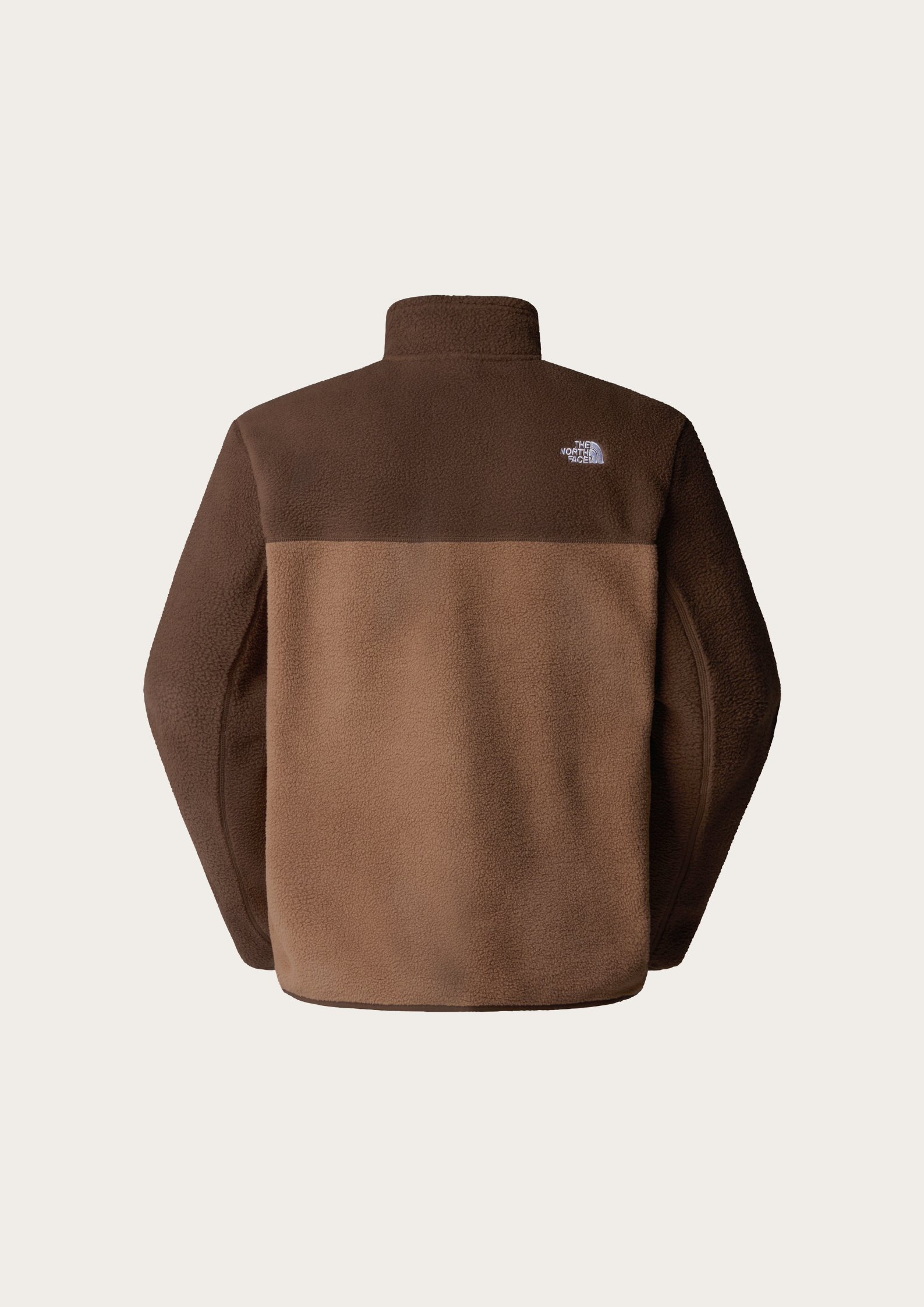 The North Face Men's Yumiori 1/4 Zip Fleece Jacket - Latte/Smokey Brown/TNF Black