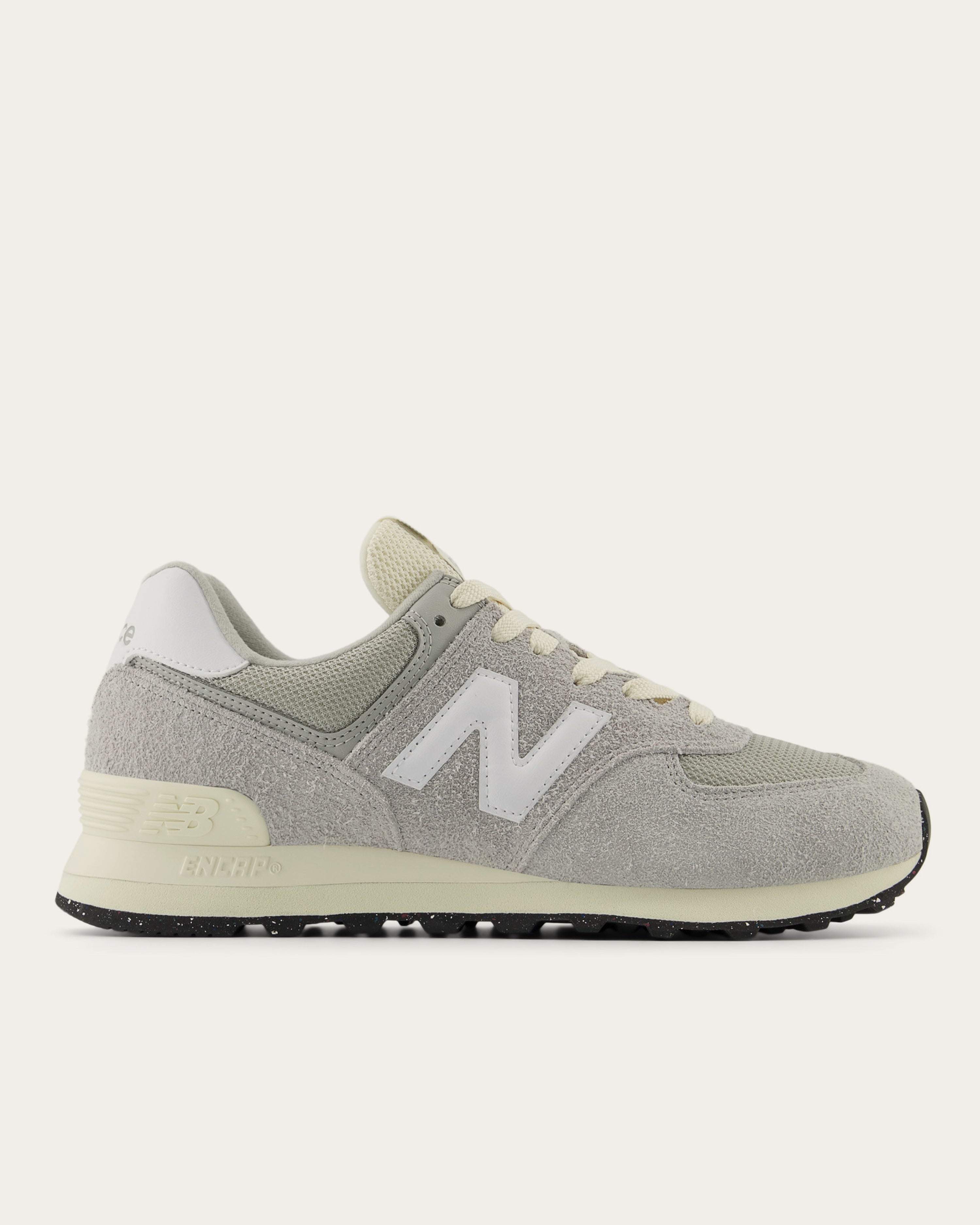New Balance 574 - Concrete with White and Angora
