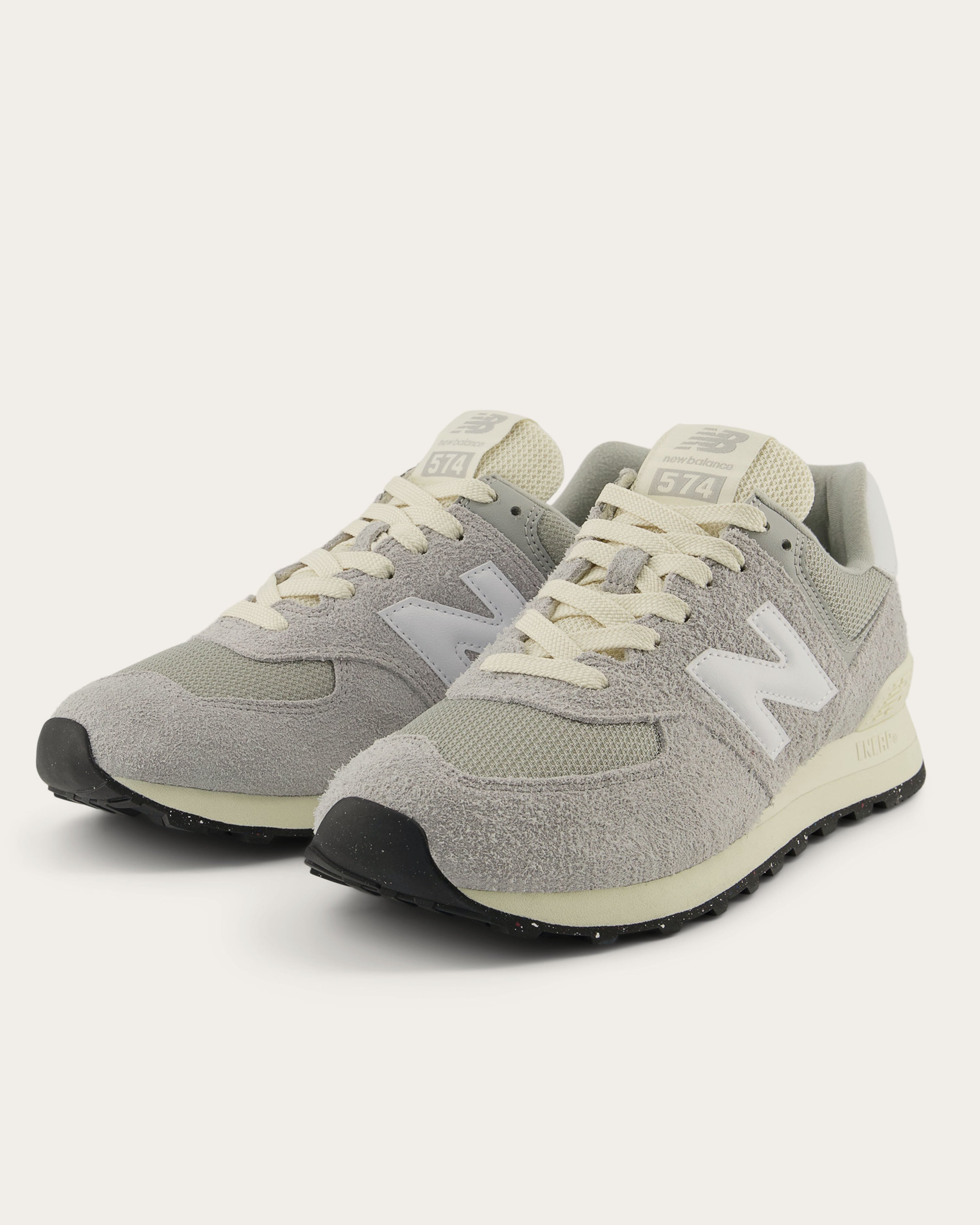 New Balance 574 - Concrete with White and Angora