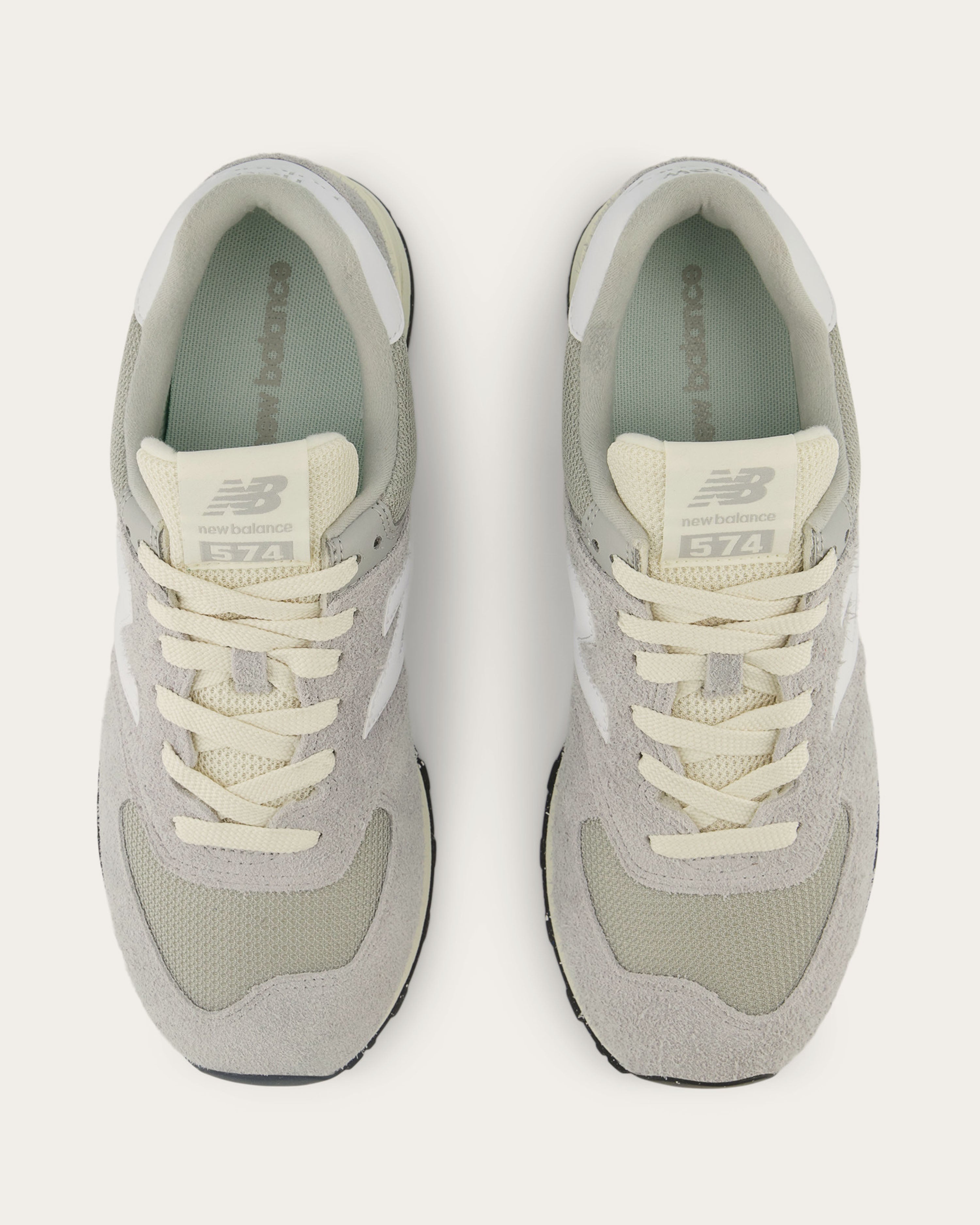 New Balance 574 - Concrete with White and Angora