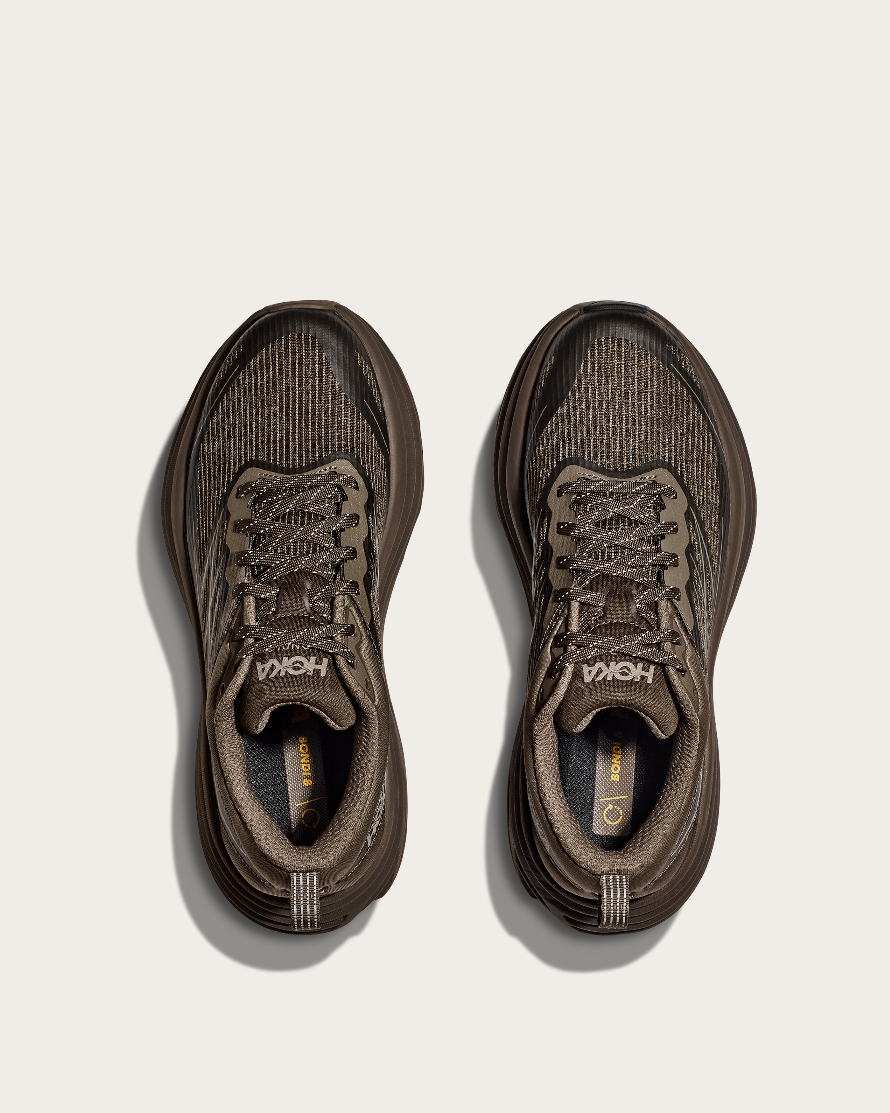 Hoka Stealth/Tech Bondi 8 Caged - Deep Umber