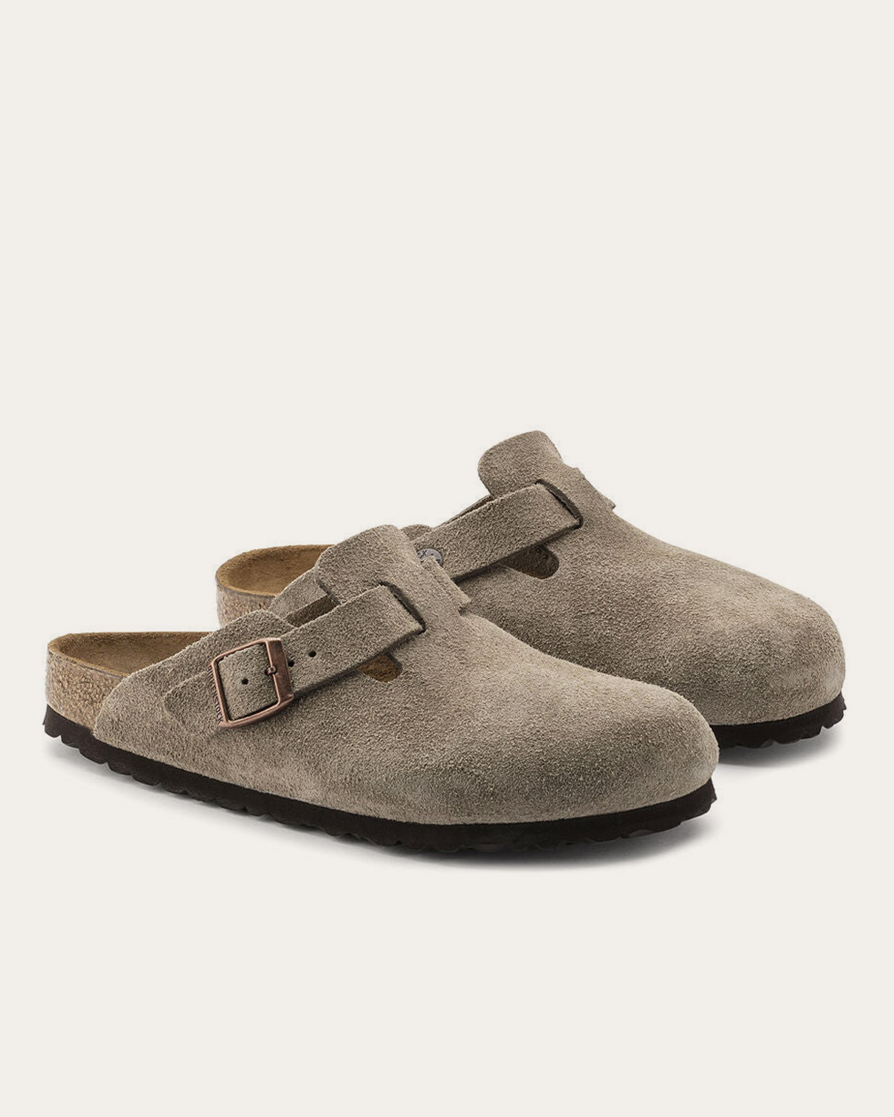 Birkenstock Boston - SFB Taupe Suede Leather