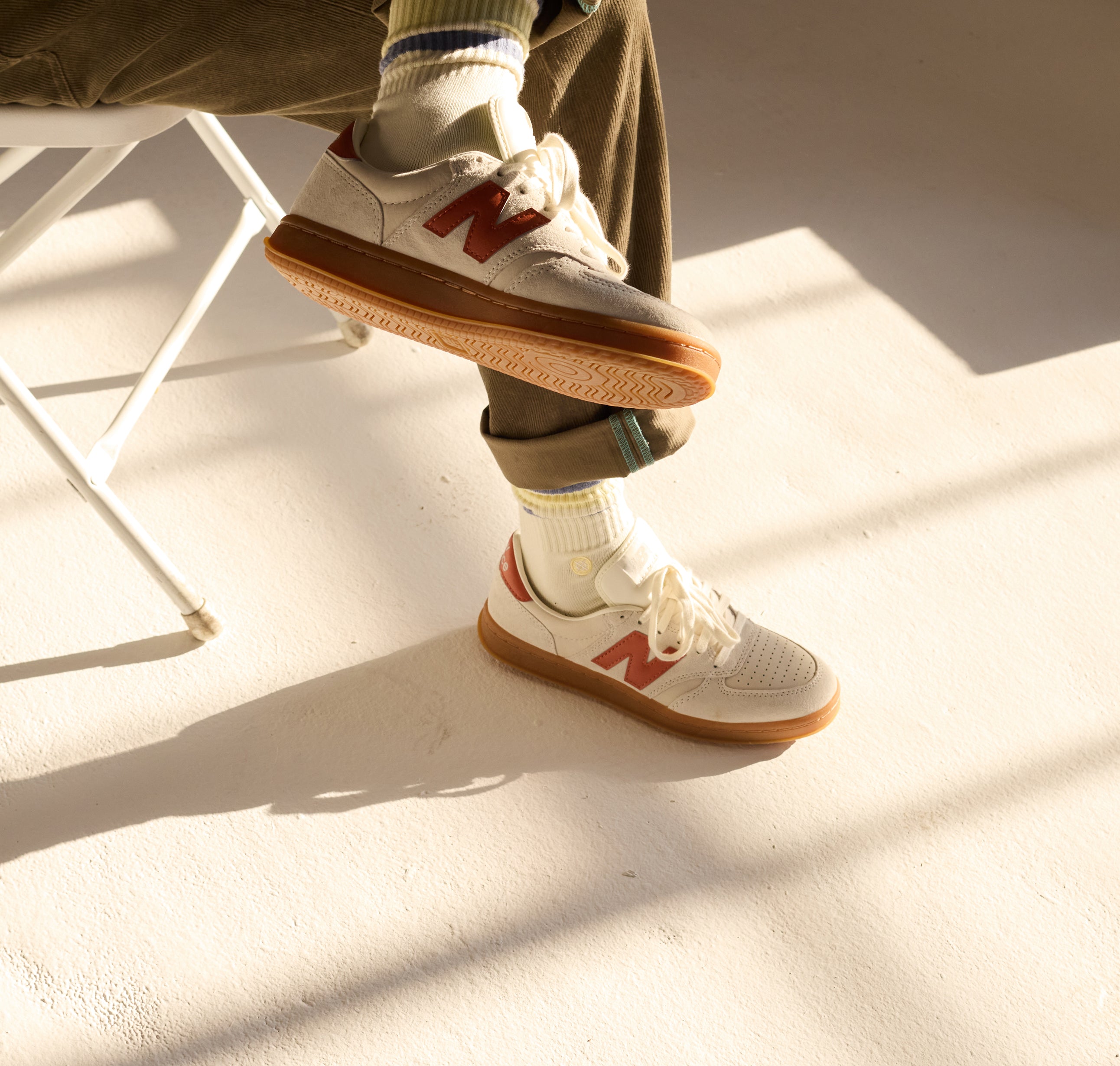 New Balance T500 - Sea Salt with Infield Clay and Rain Cloud