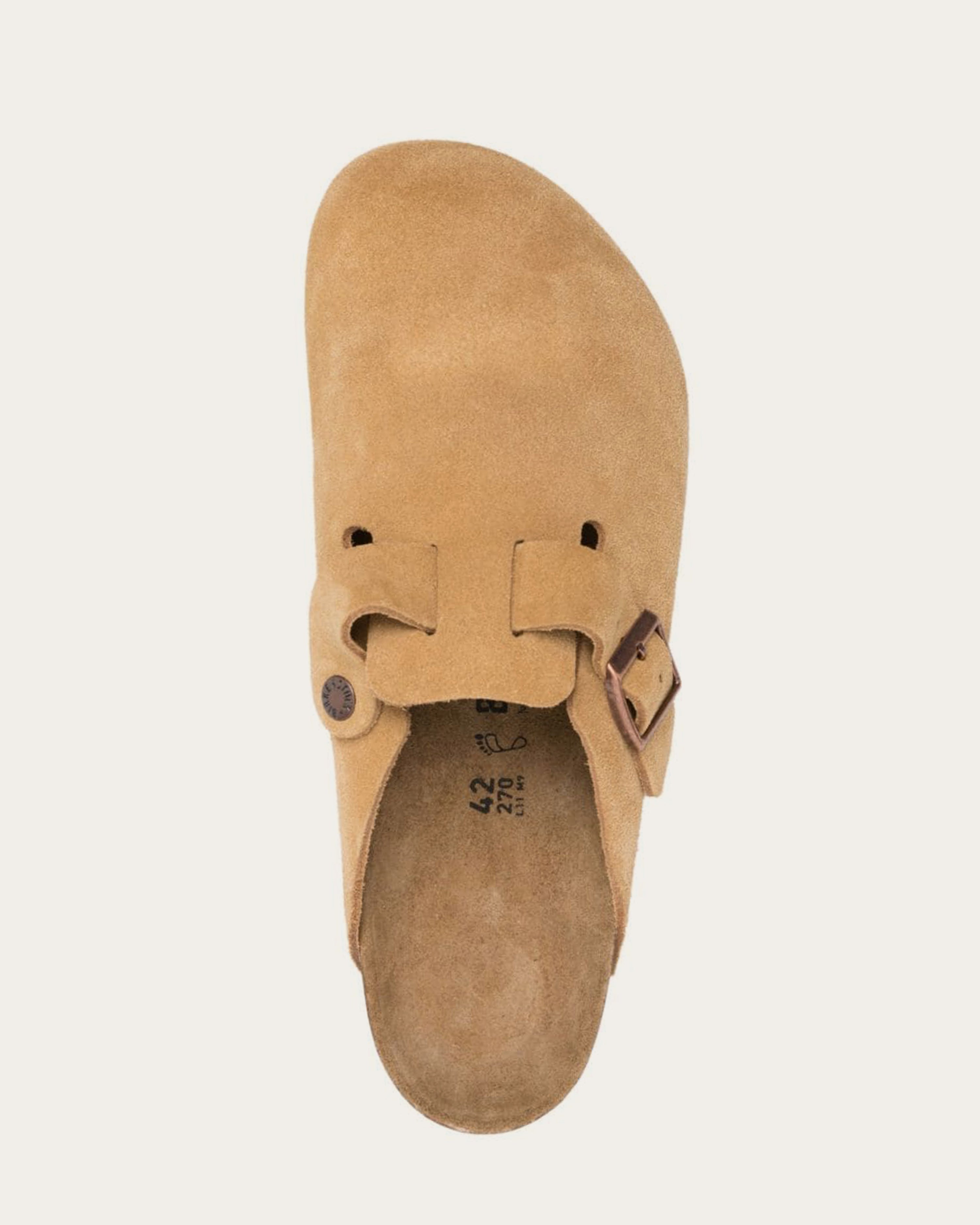 Birkenstock Boston - Latte Cream Suede Leather
