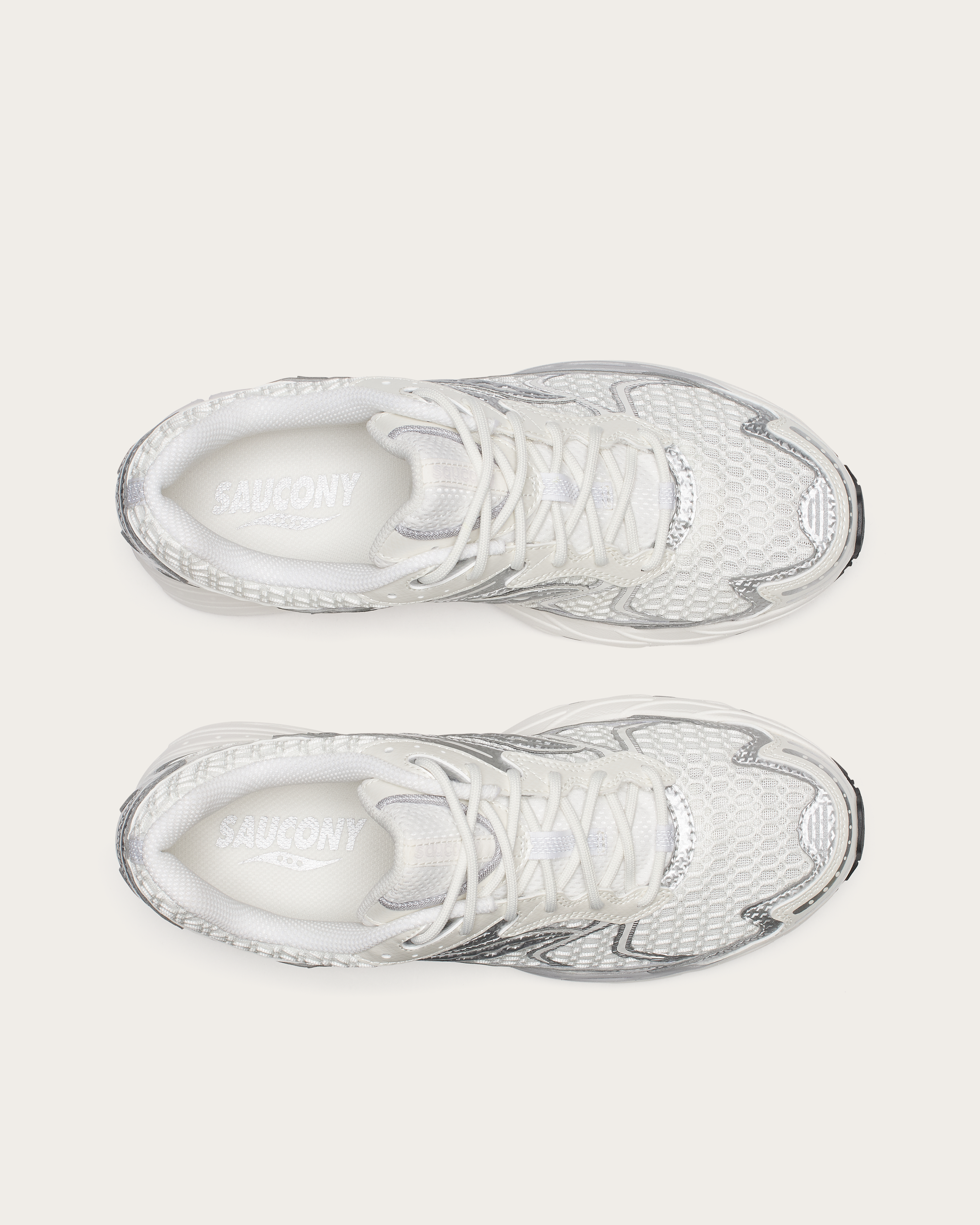 Saucony Progrid Ride 1 - Ivory & Silver
